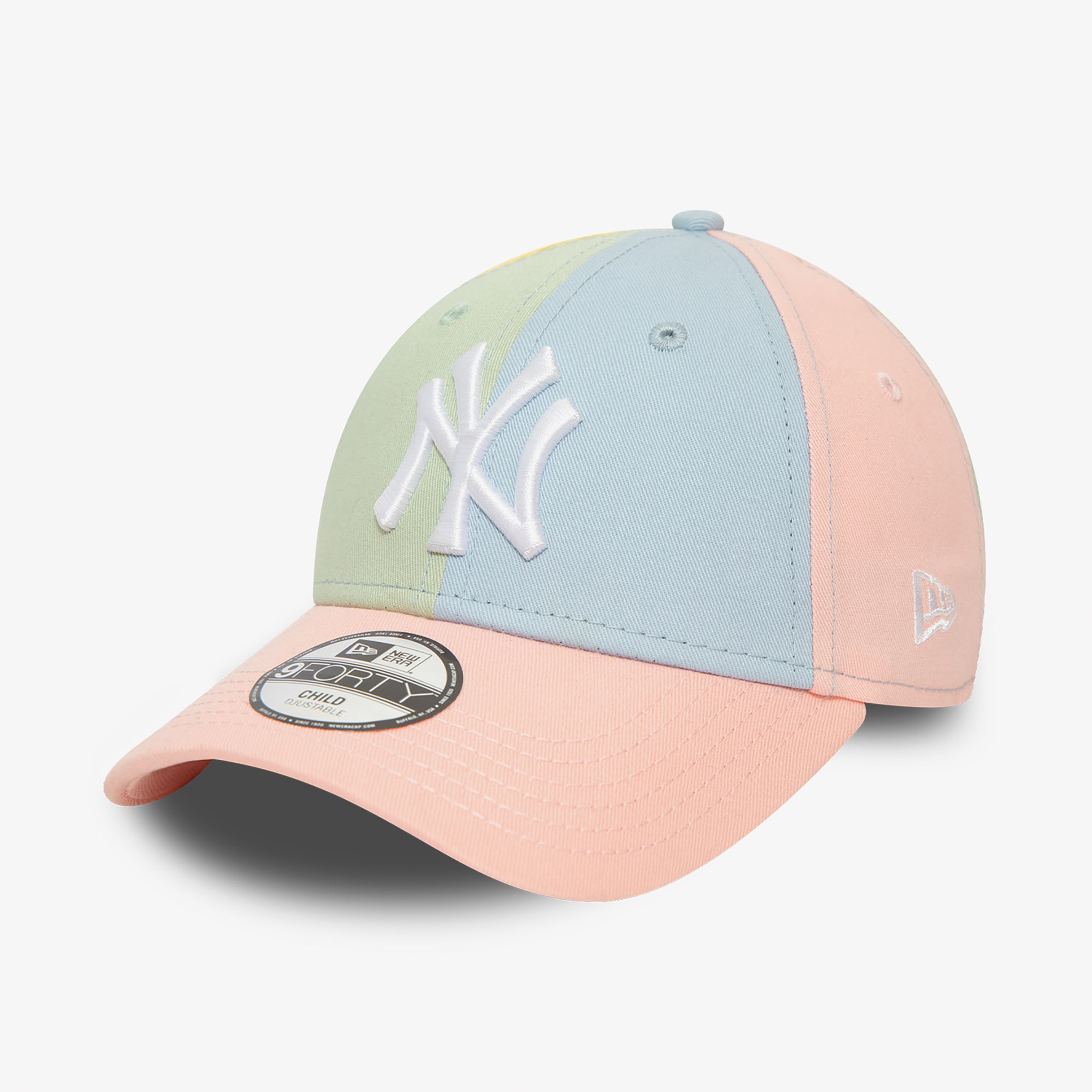 New Era 9FORTY New York Yankees MLB Block Çocuk Renkli Şapka