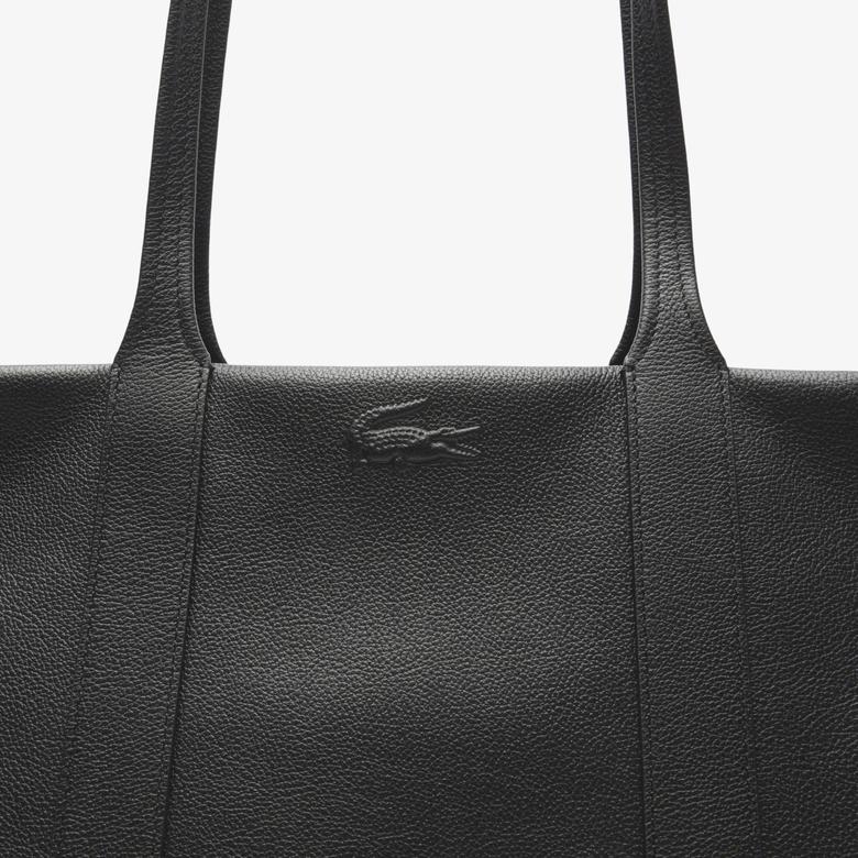 City Court Kadın Deri Siyah Alışveriş Çantası