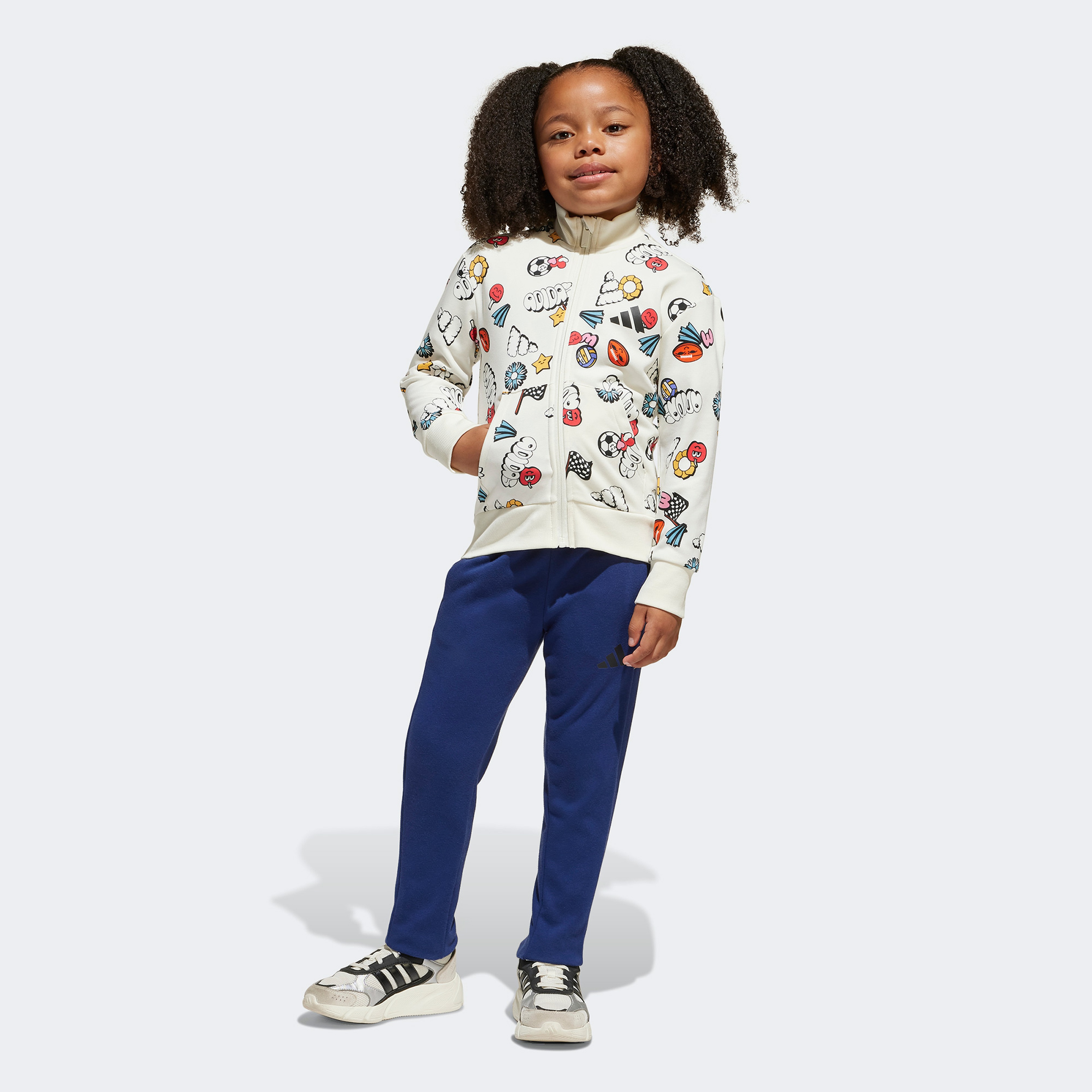 adidas Seasonal Essentials Fun Çocuk Beyaz/Mavi Eşofman Takımı