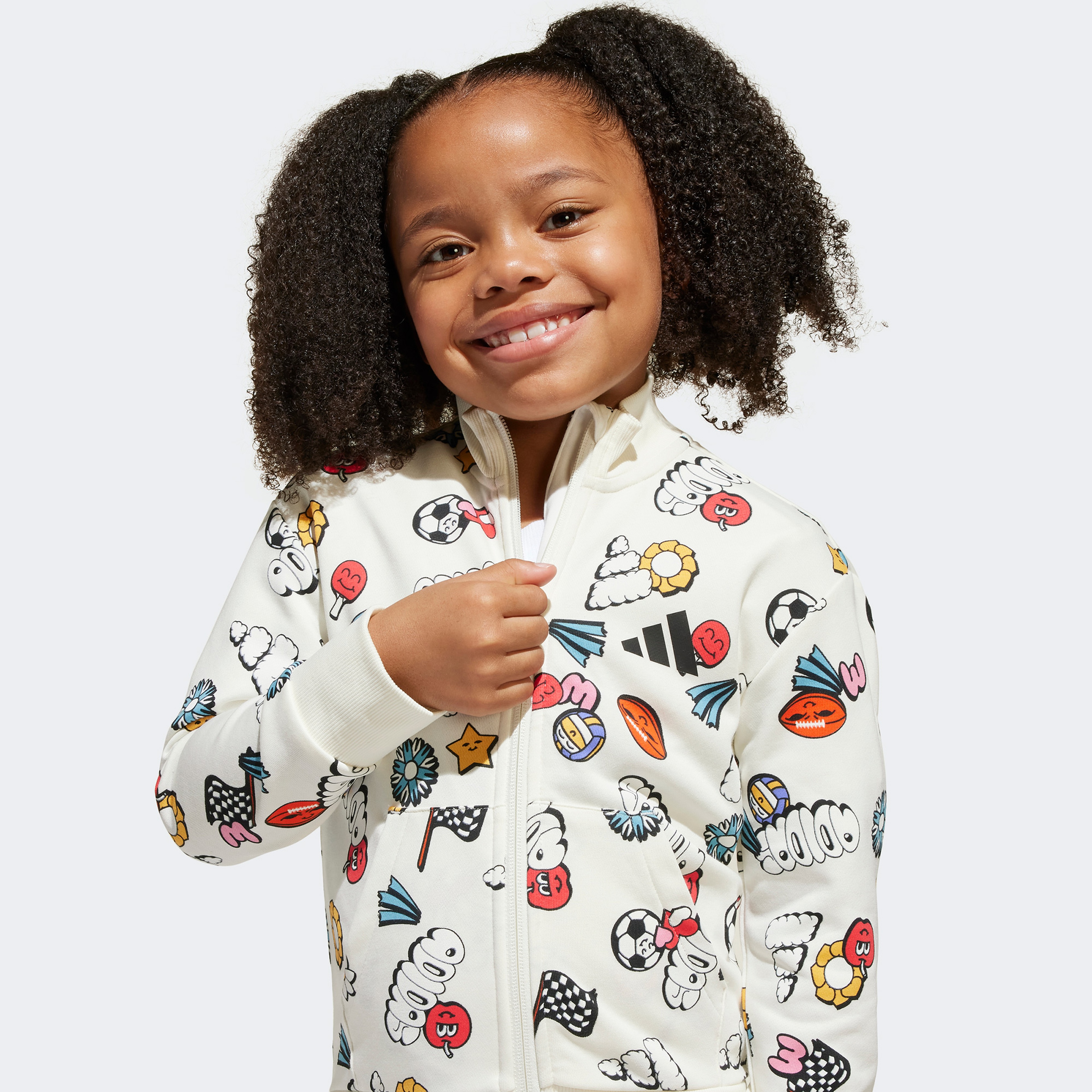 adidas Seasonal Essentials Fun Çocuk Beyaz/Mavi Eşofman Takımı