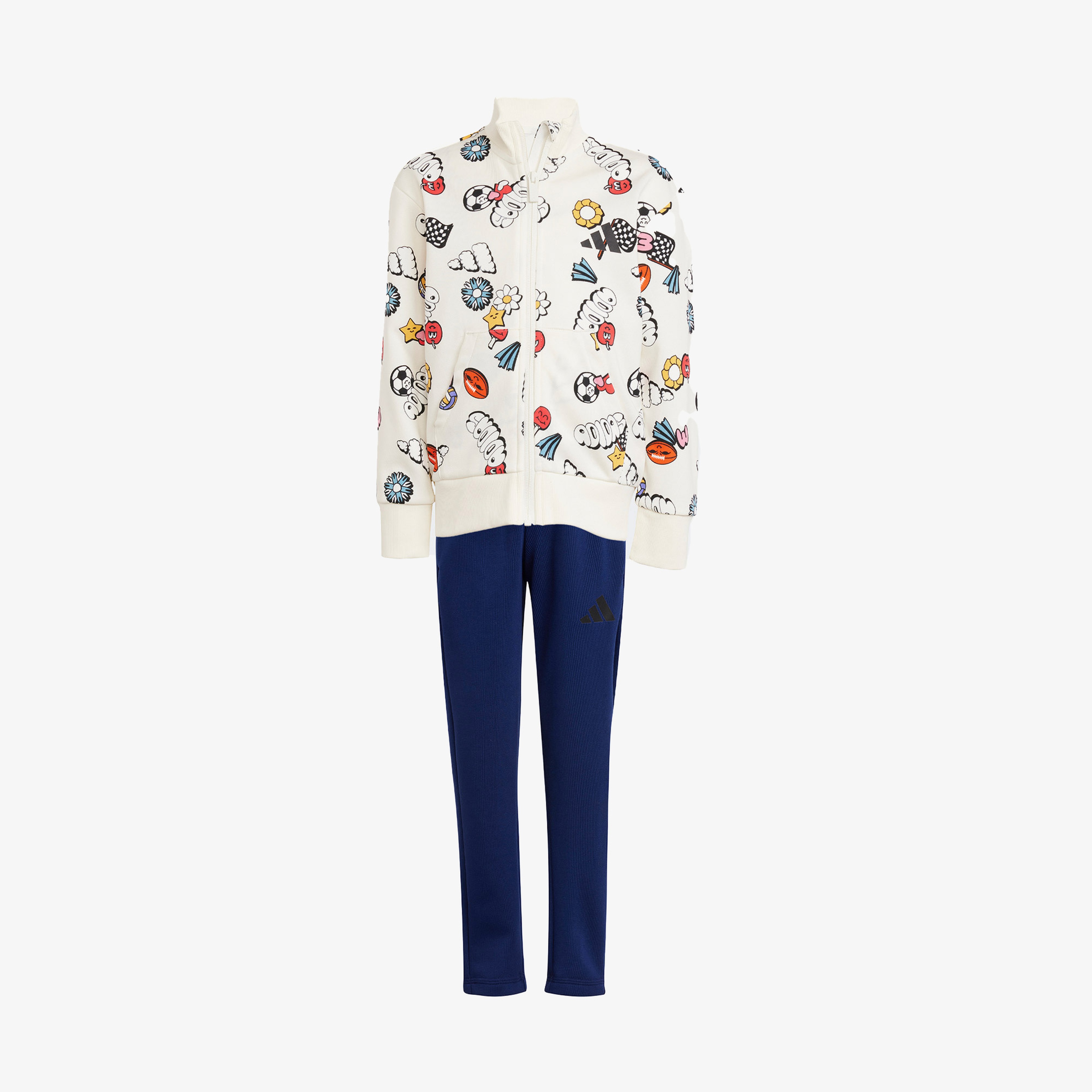 adidas Seasonal Essentials Fun Çocuk Beyaz/Mavi Eşofman Takımı