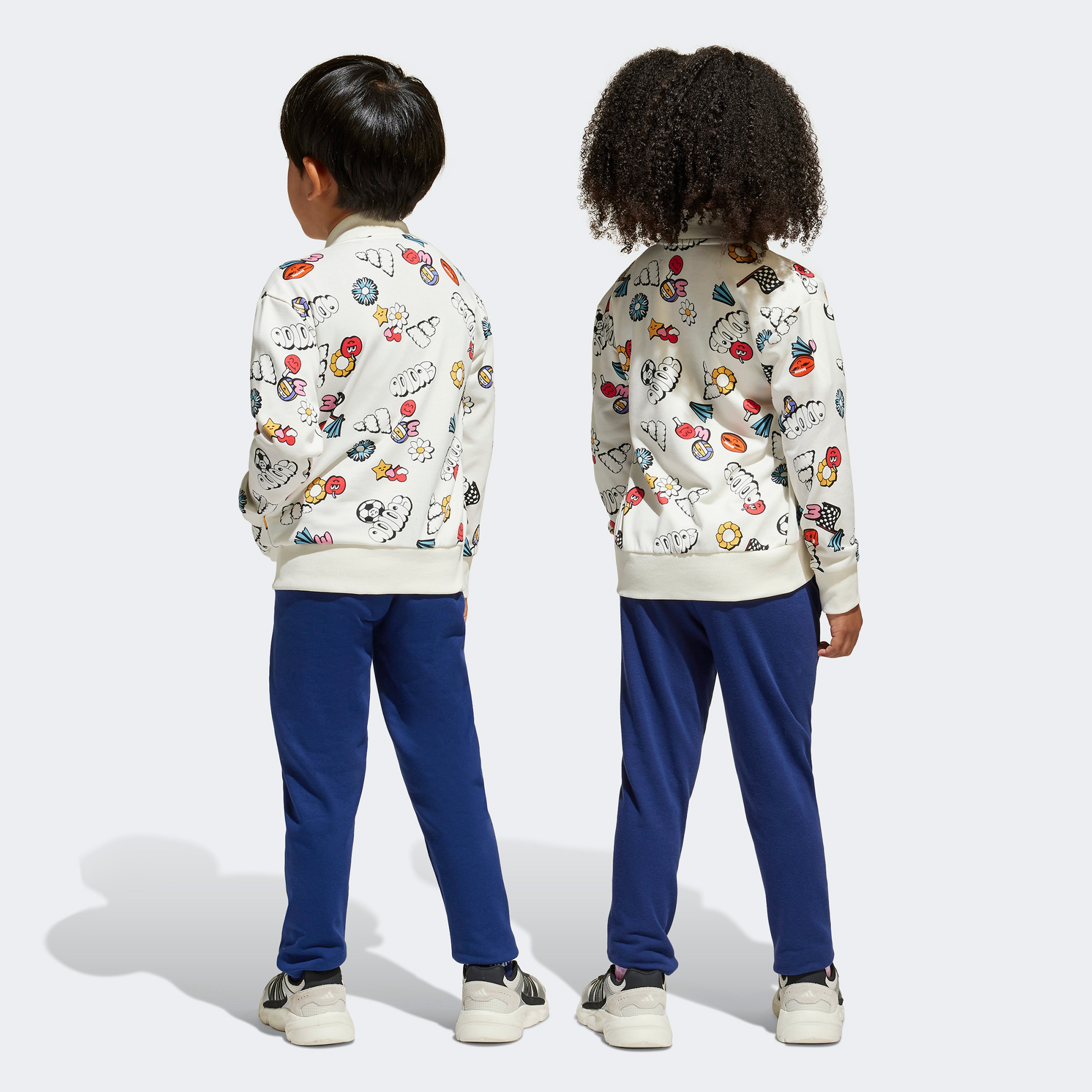 adidas Seasonal Essentials Fun Çocuk Beyaz/Mavi Eşofman Takımı