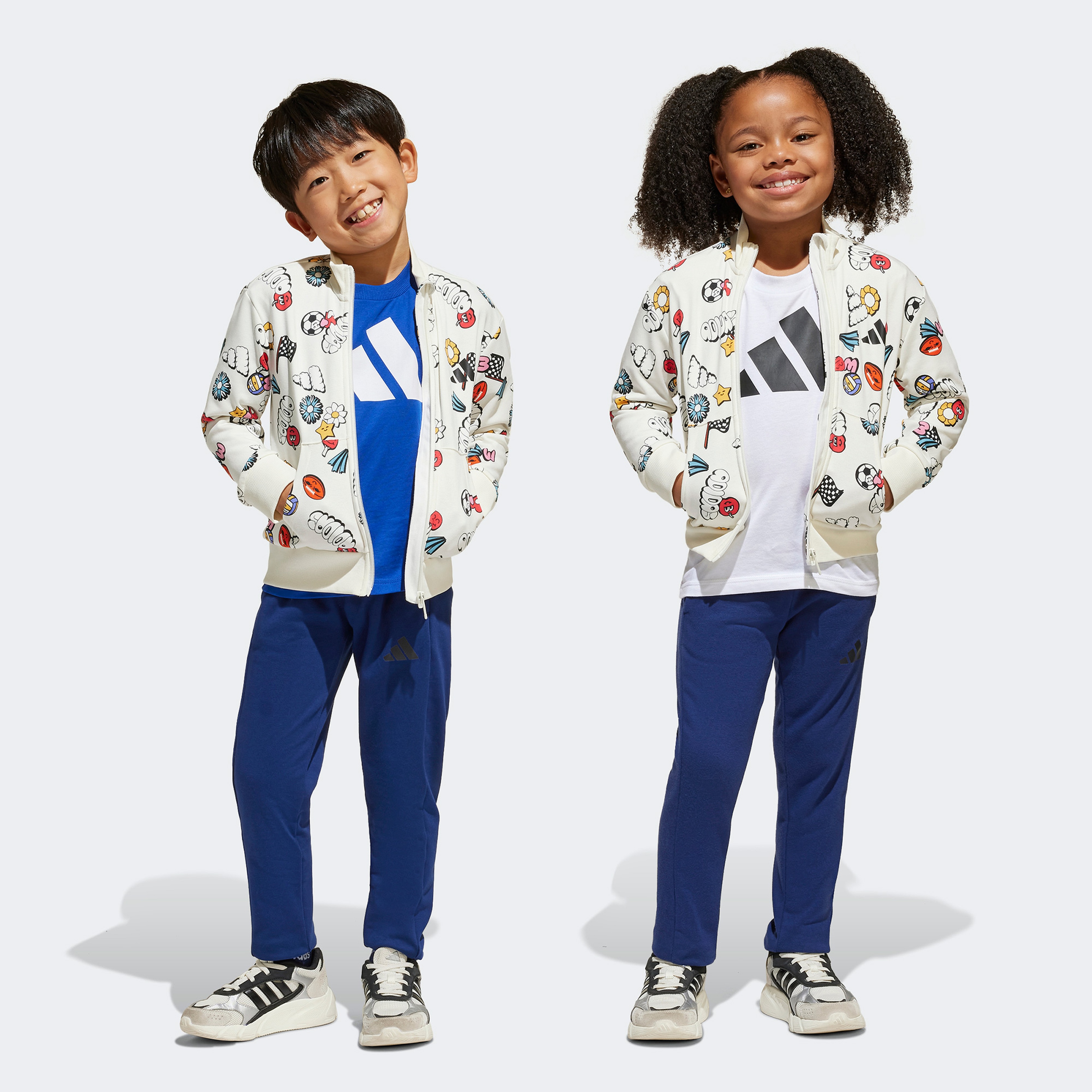 adidas Seasonal Essentials Fun Çocuk Beyaz/Mavi Eşofman Takımı