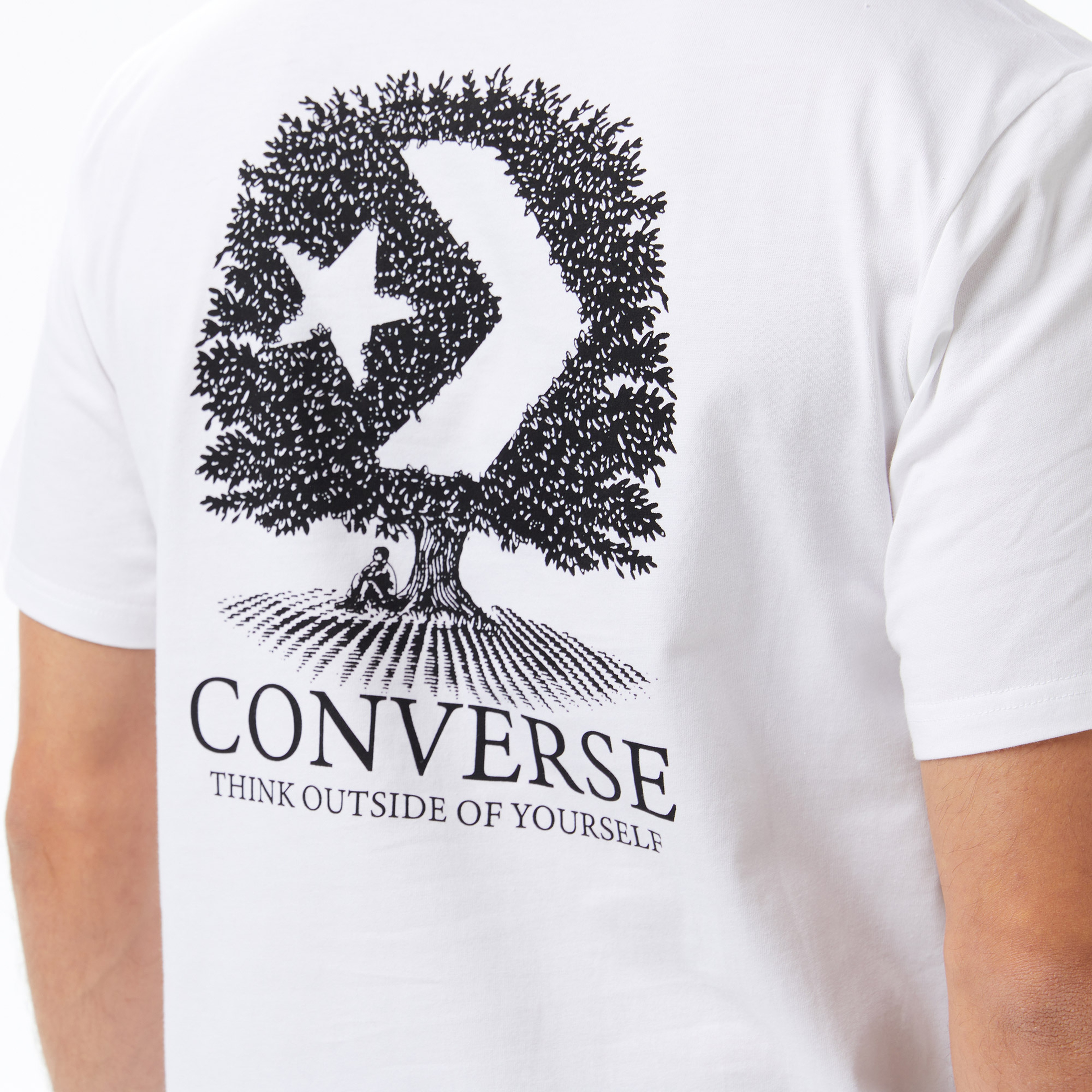 Converse Think Outside Erkek Beyaz T-Shirt