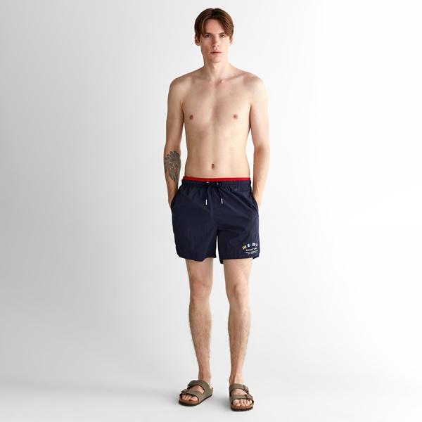 GANT Erkek Lacivert Regular Fit Logolu Mayo Şort