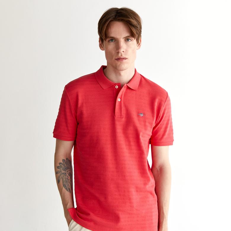 GANT Erkek Kırmızı Regular Fit Çizgili Polo