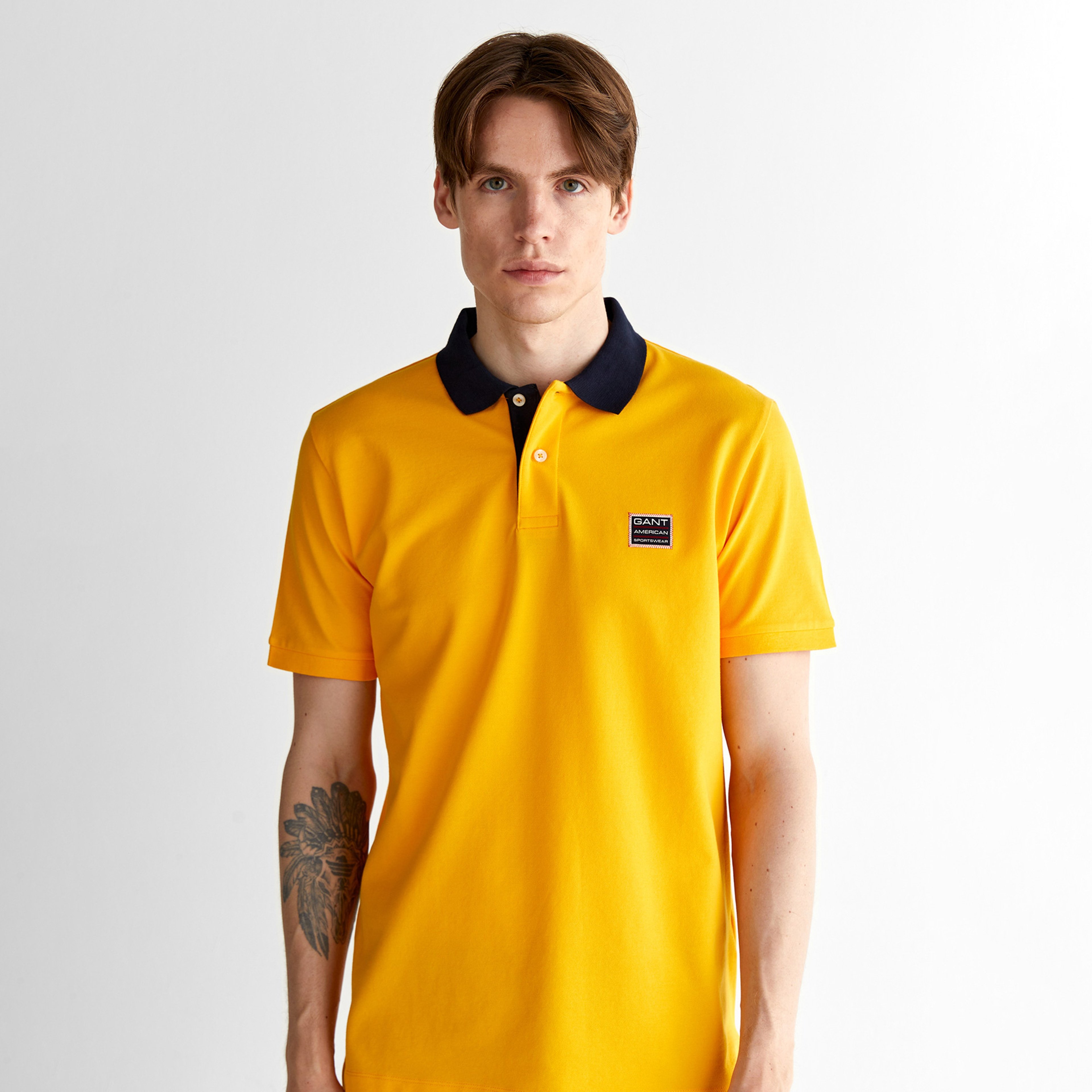 GANT Erkek Sarı Regular Fit Polo