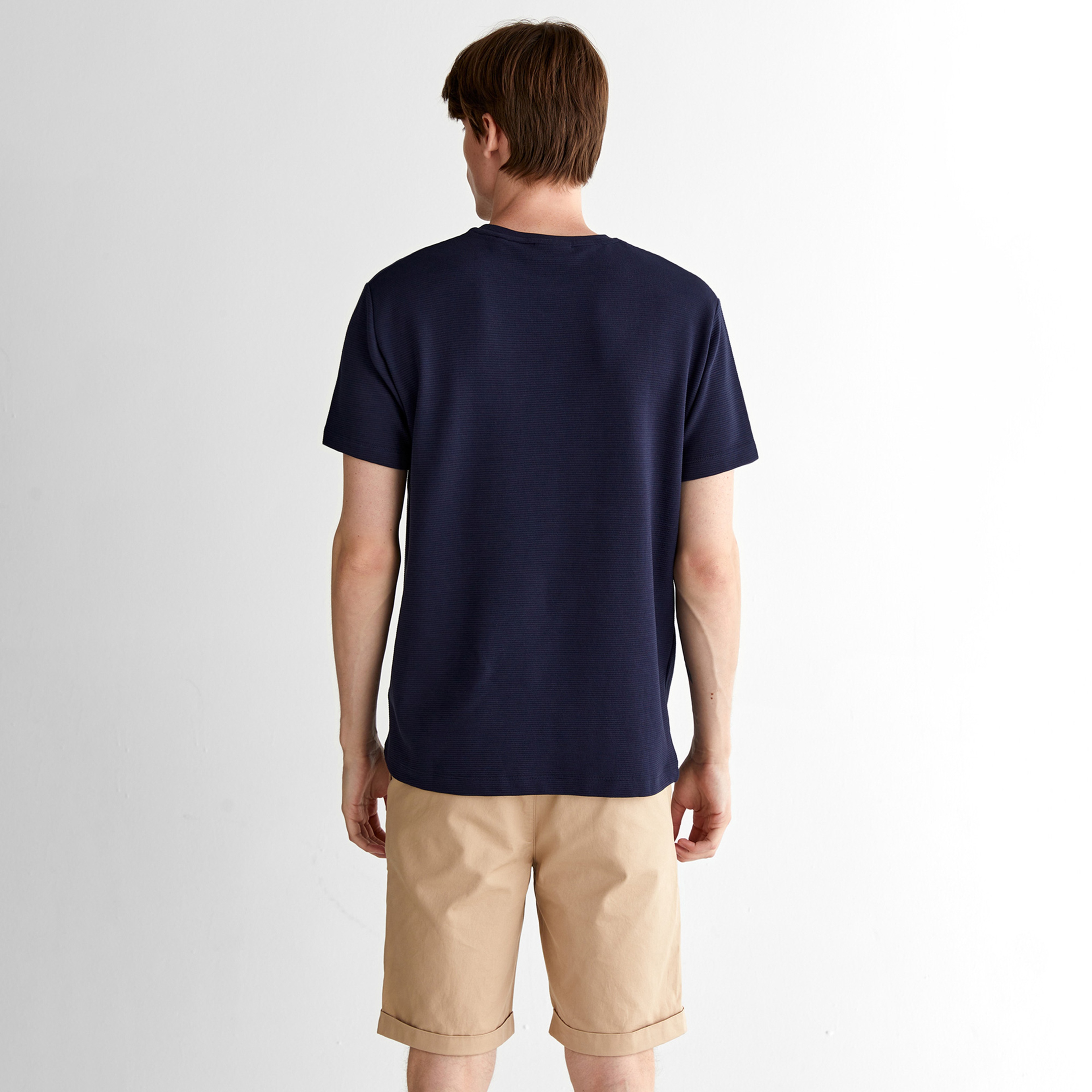GANT Erkek Lacivert Regular Fit Bisiklet Yaka T-Shirt