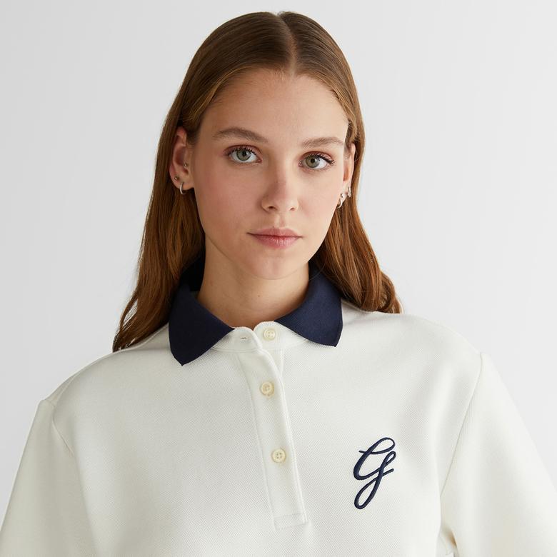 GANT Kadın Krem Logolu Polo
