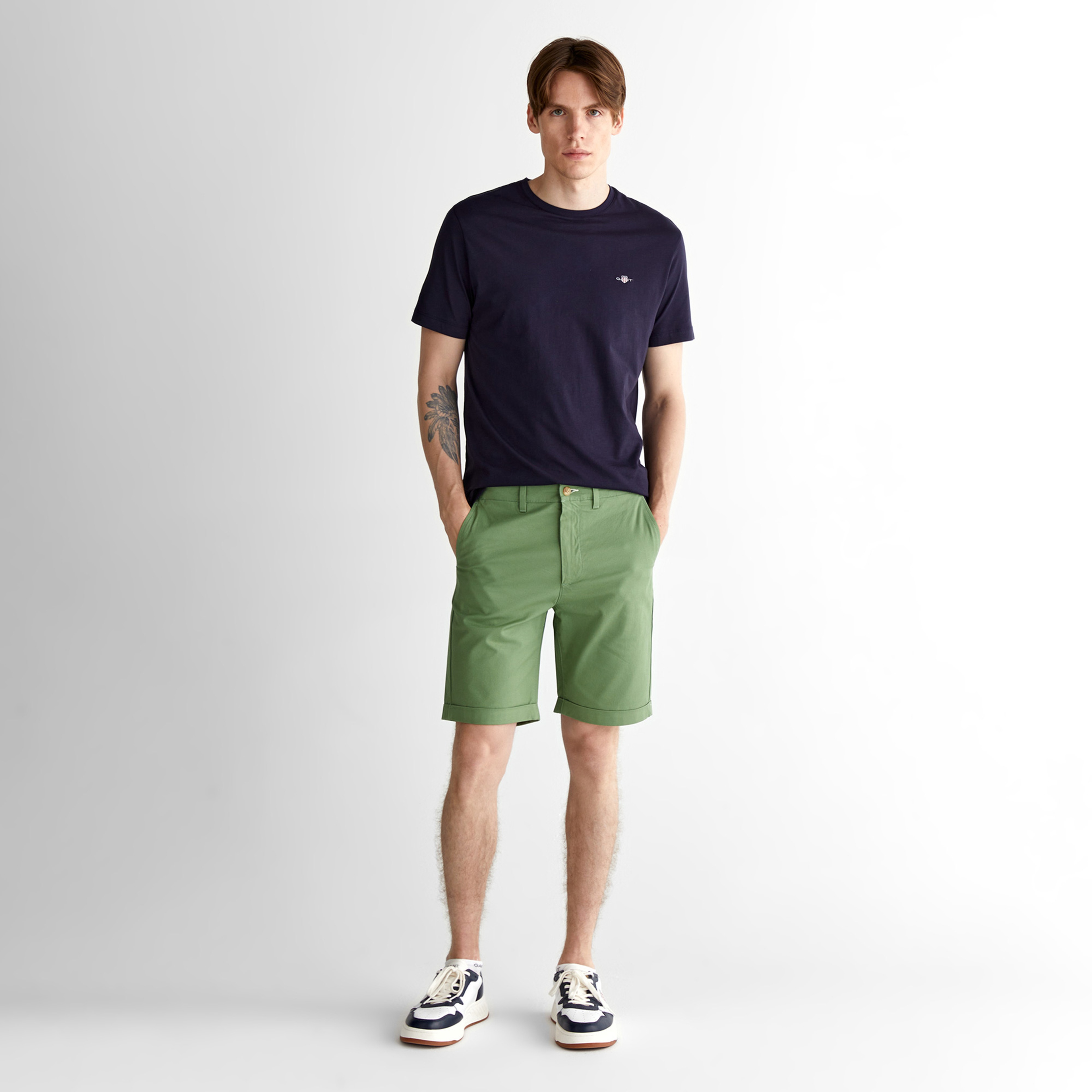GANT Erkek Lacivert Regular Fit Bisiklet Yaka T-shirt