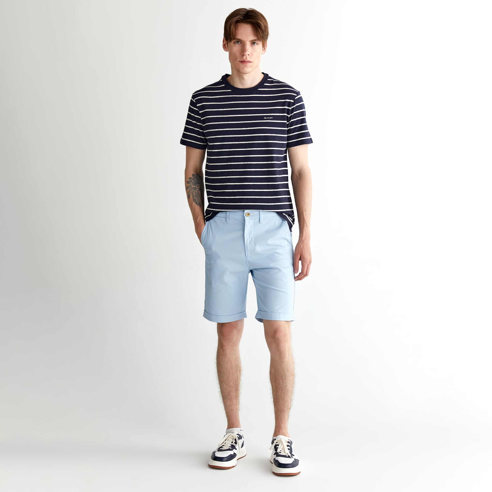 GANT Erkek Mavi Slim Fit Şort