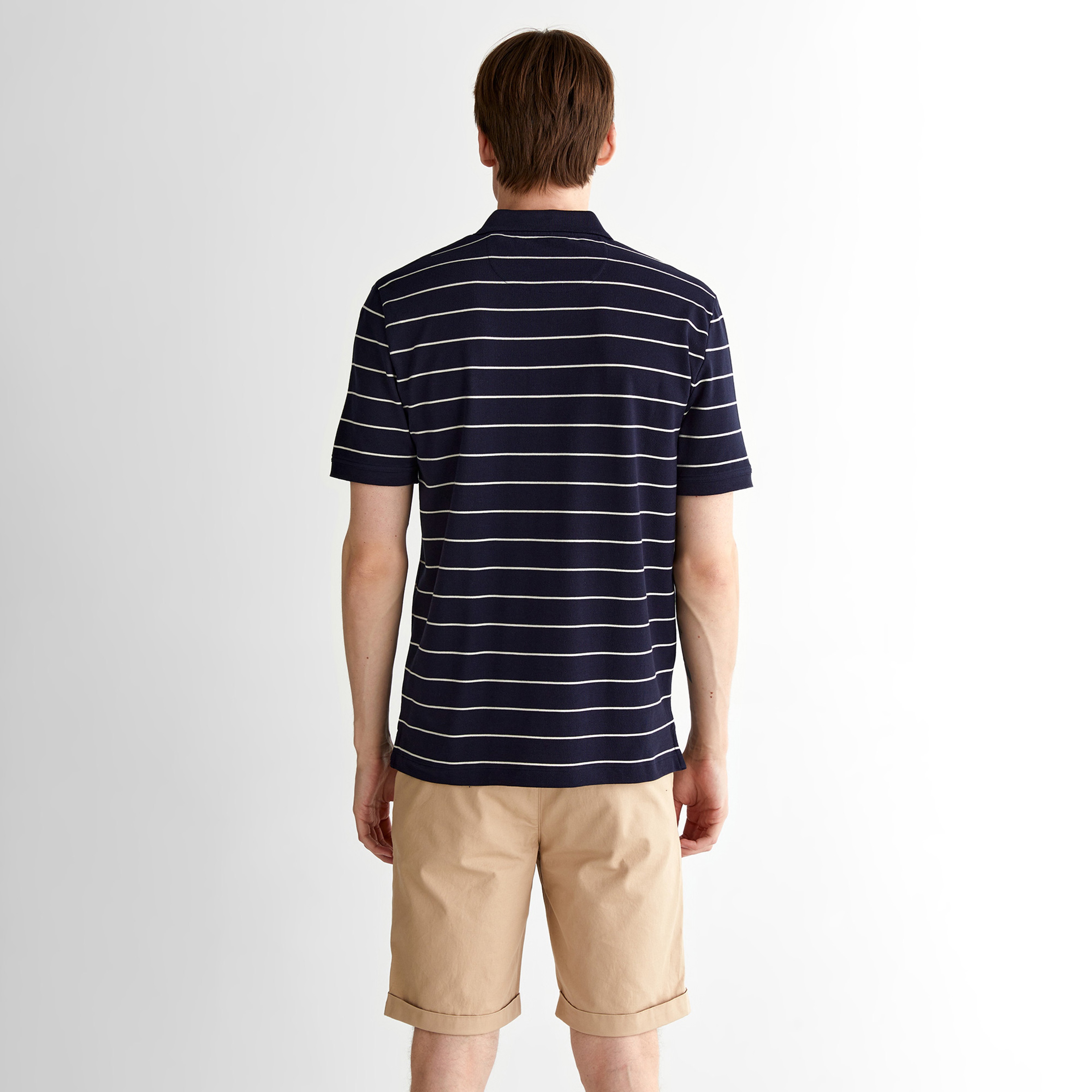 GANT Erkek Lacivert Regular Fit Çizgili Polo