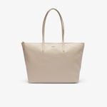 Lacoste Large L.12.12 Kadın Bej Omuz Çantası