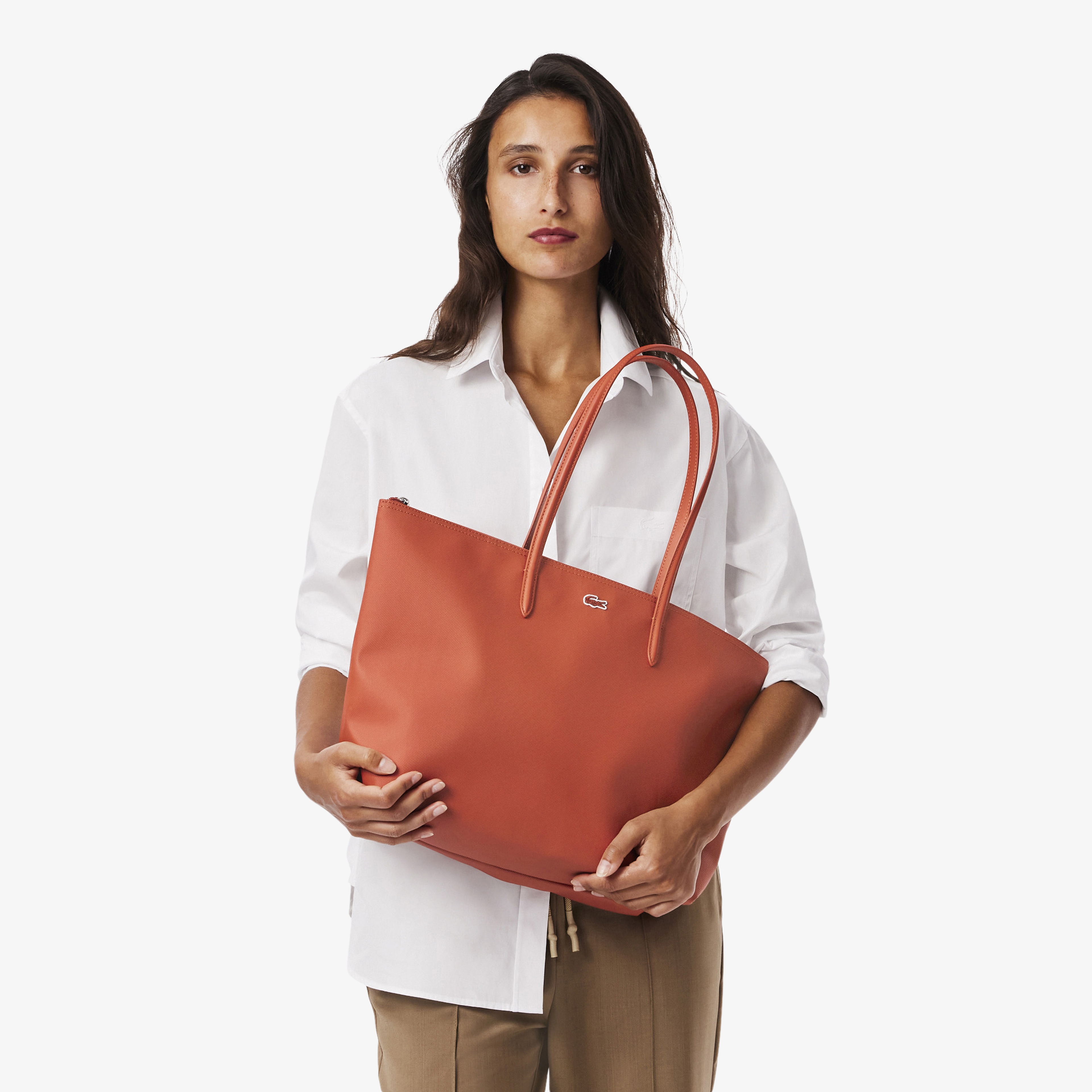 Lacoste Large L.12.12 Kadın Turuncu Omuz Çantası