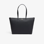 Lacoste Large L.12.12 Kadın Siyah Omuz Çantası