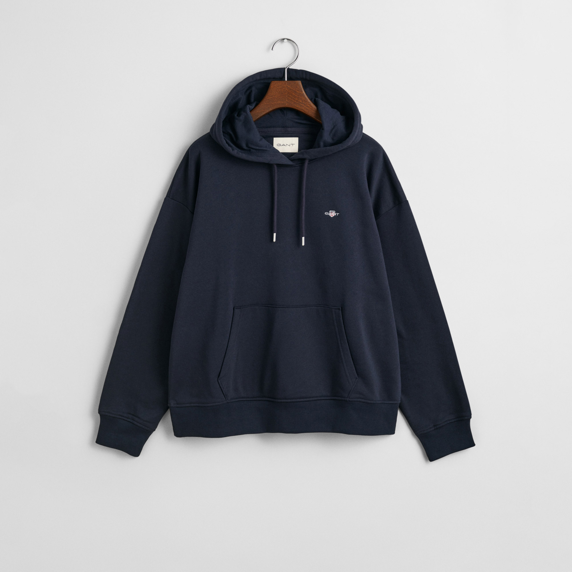 GANT Kadın Lacivert Relaxed Fit Kapüşonlu Sweatshirt