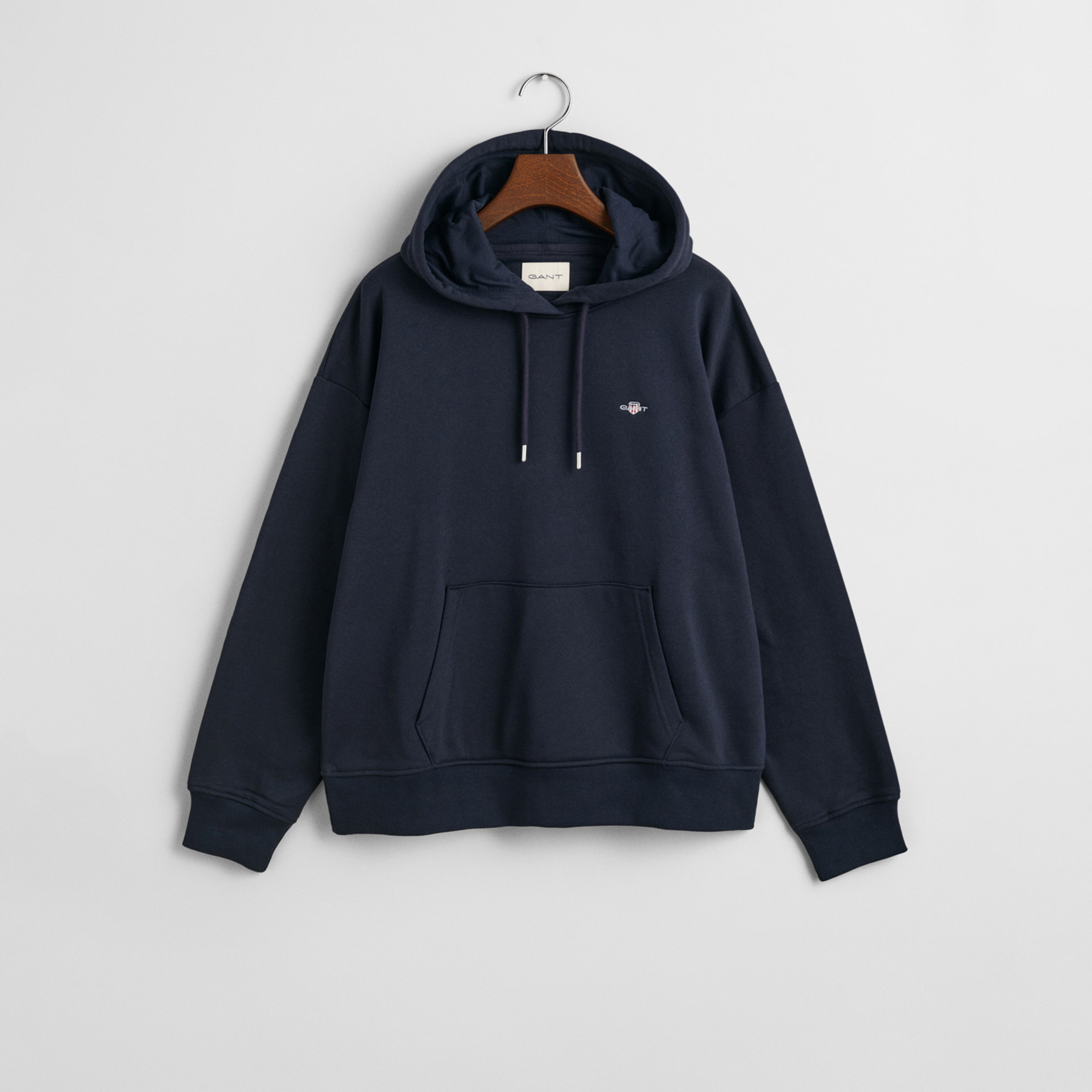 GANT Kadın Lacivert Relaxed Fit Kapüşonlu Sweatshirt