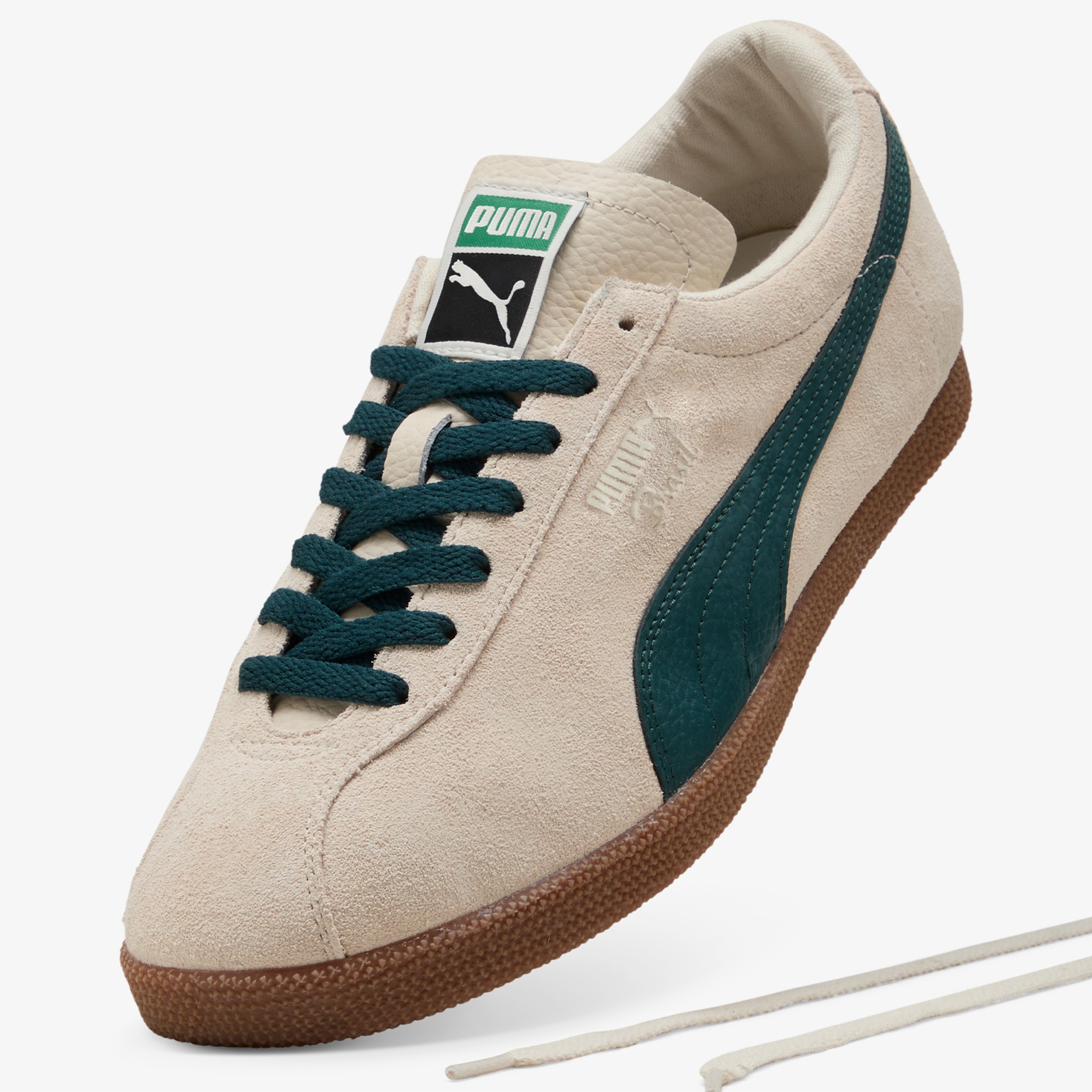 Puma Brasil Leather Unisex Krem Spor Ayakkabı