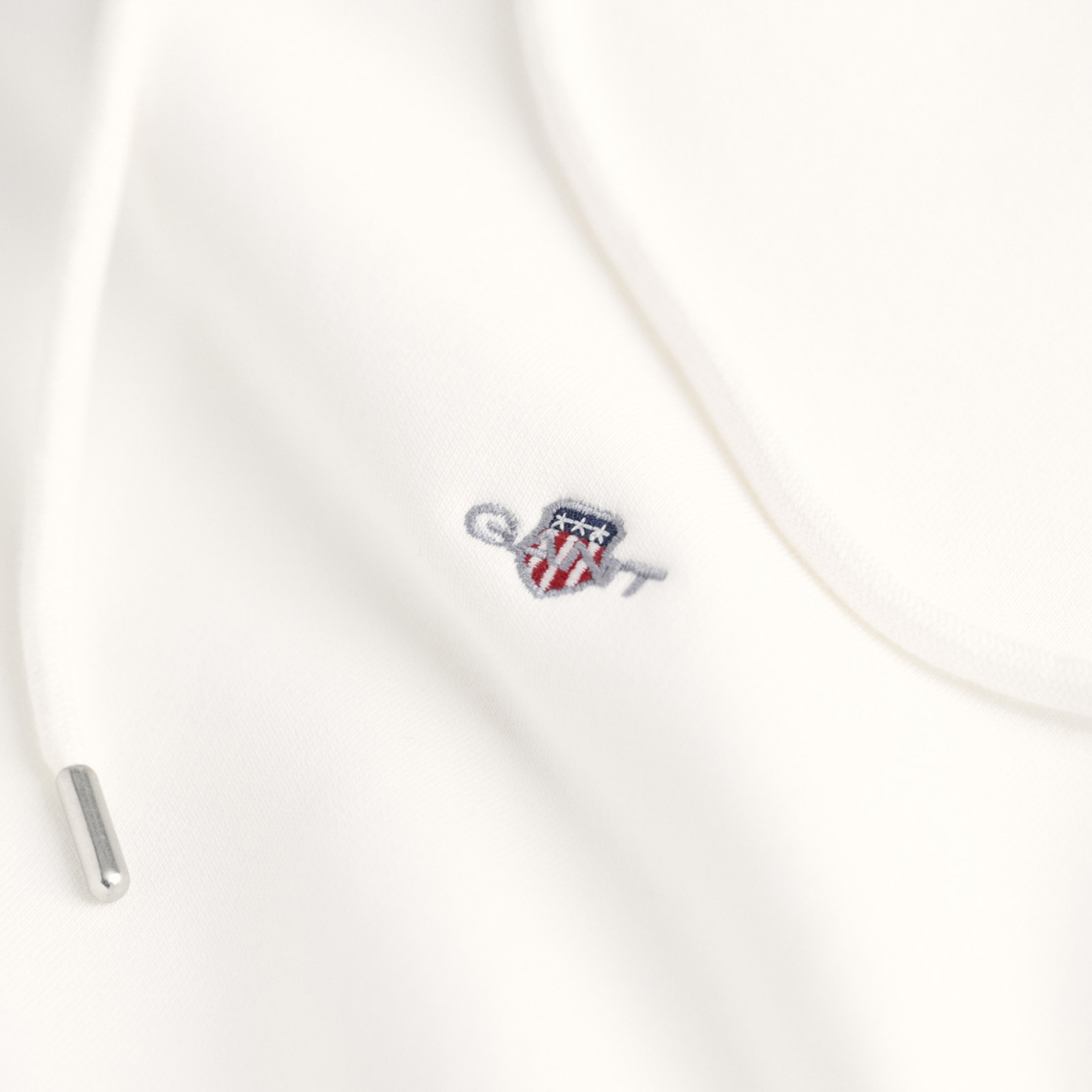 GANT Kadın Beyaz Relaxed Fit Kapüşonlu Sweatshirt