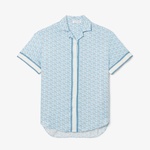 Lacoste Monogram Kadın Mavi Gömlek