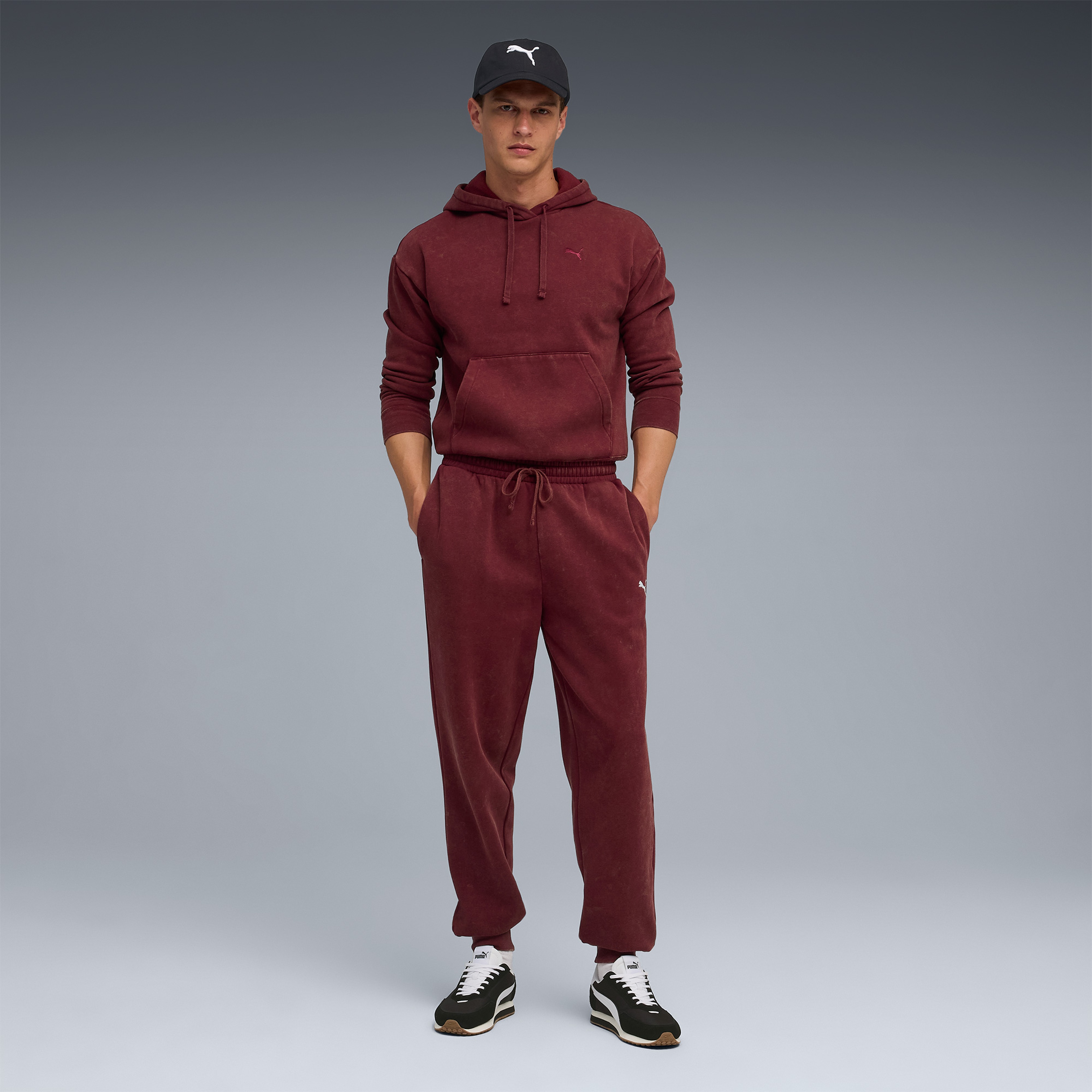 Puma Ess Elevated Wash Sweat Erkek Kırmızı Pantolon