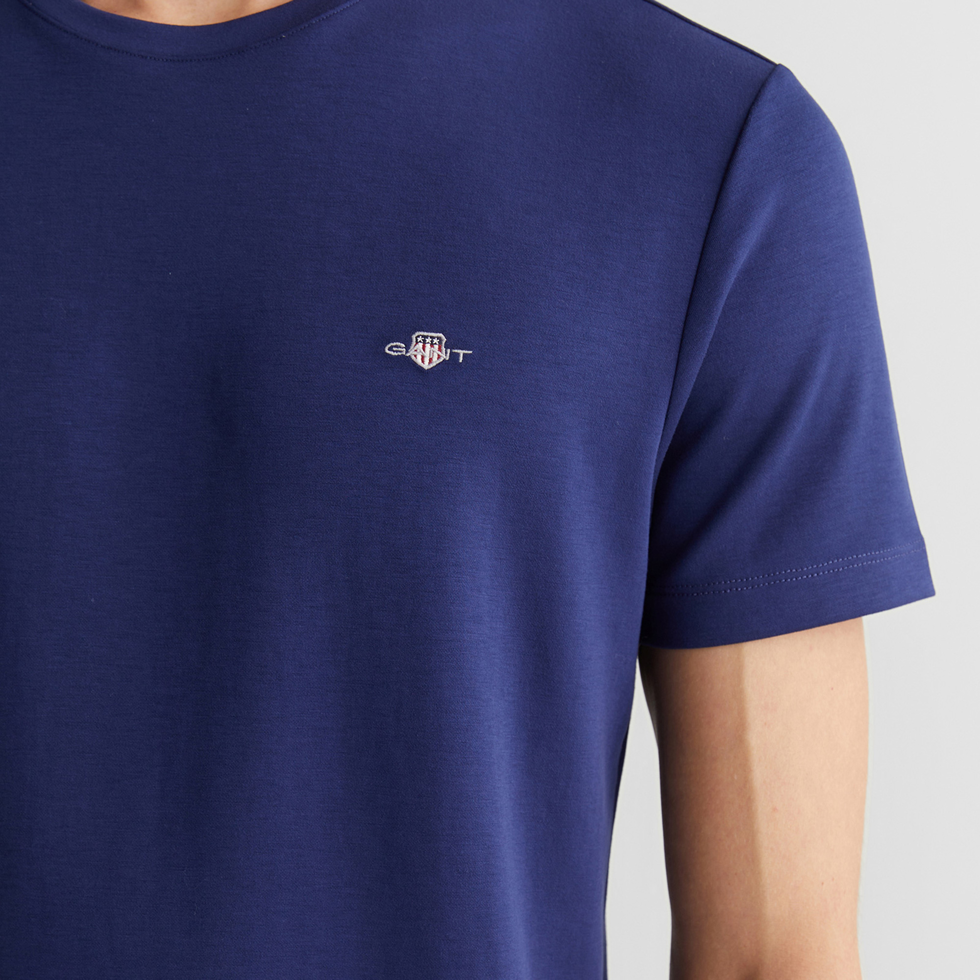 GANT Erkek Lacivert Relaxed Fit Bisiklet Yaka T-shirt