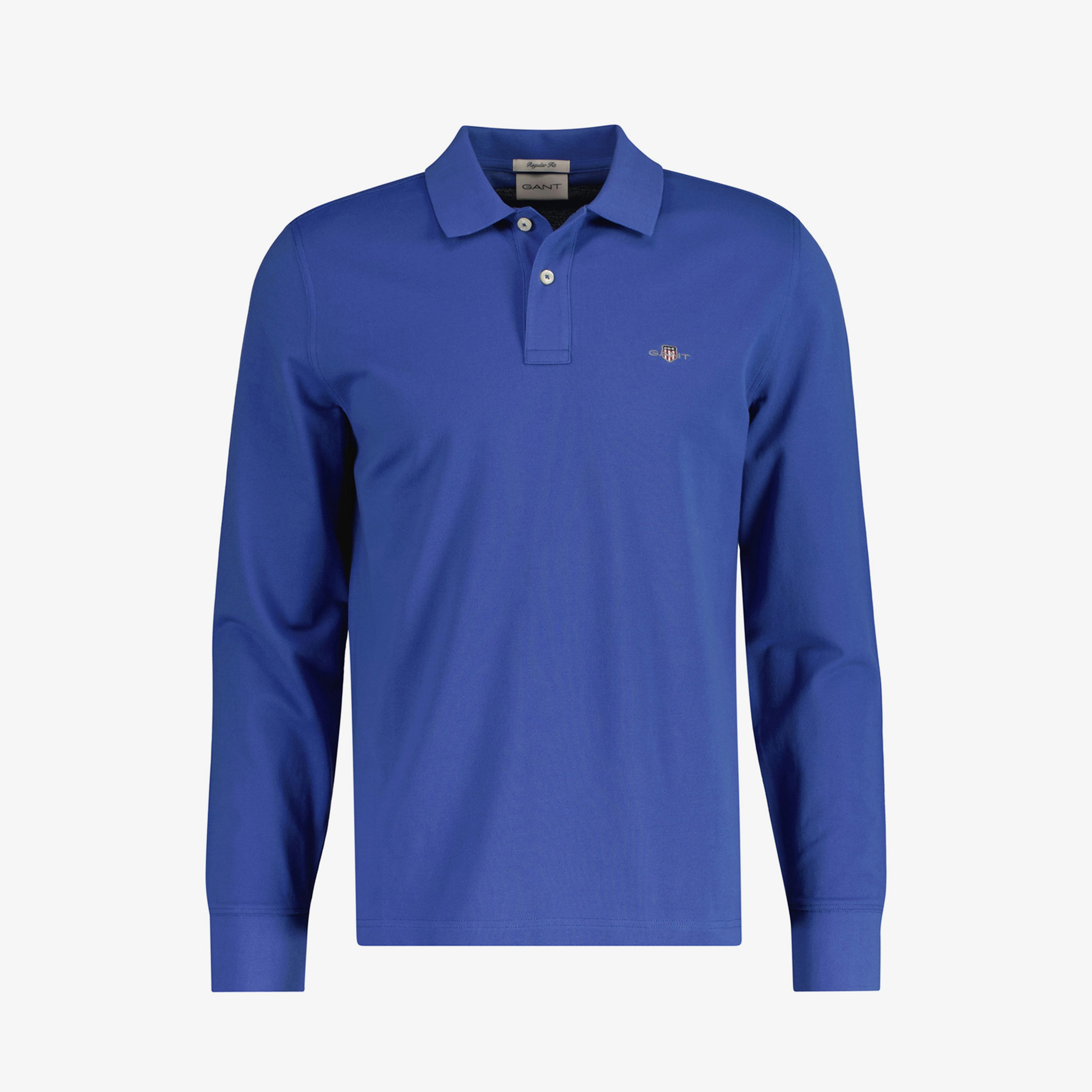 GANT Erkek Mavi Regular Fit Uzun Kollu Polo
