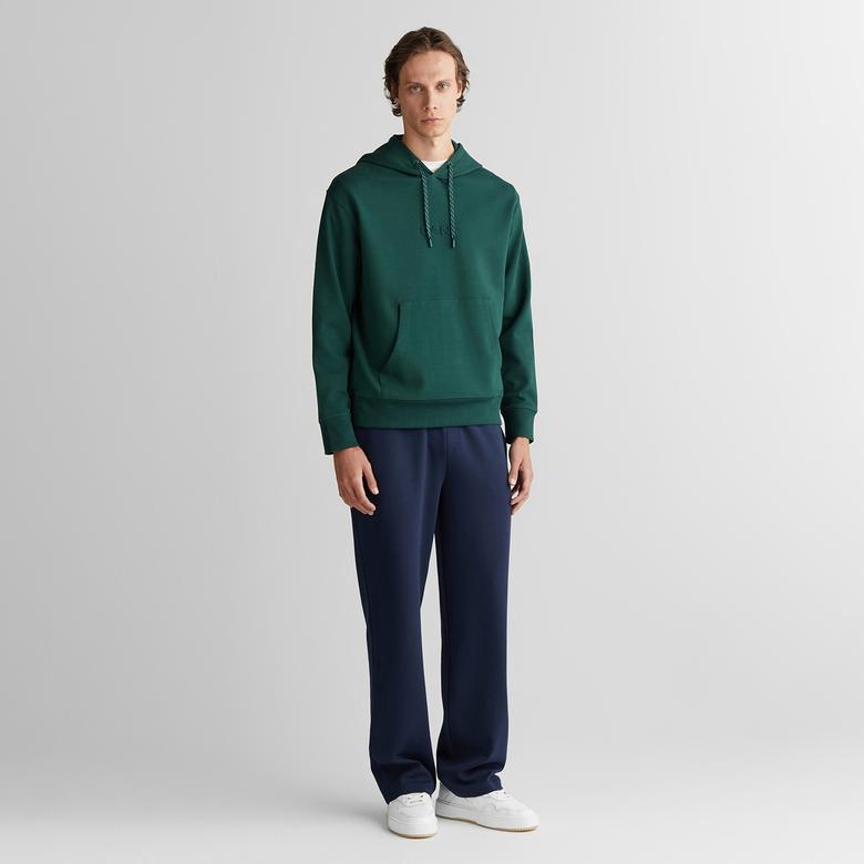 GANT Erkek Yeşil Relaxed Fit Kapüşonlu Sweatshirt