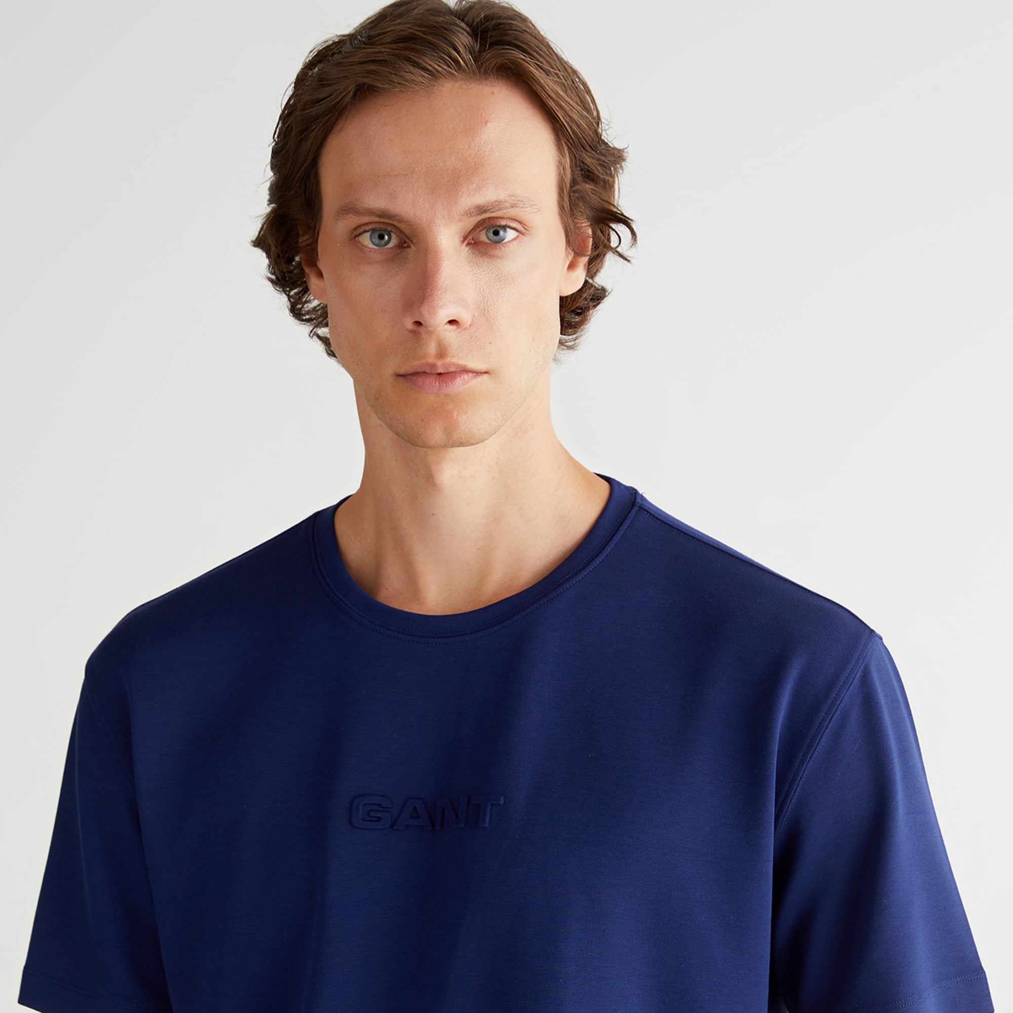 GANT Erkek Mavi Relaxed Fit T-Shirt