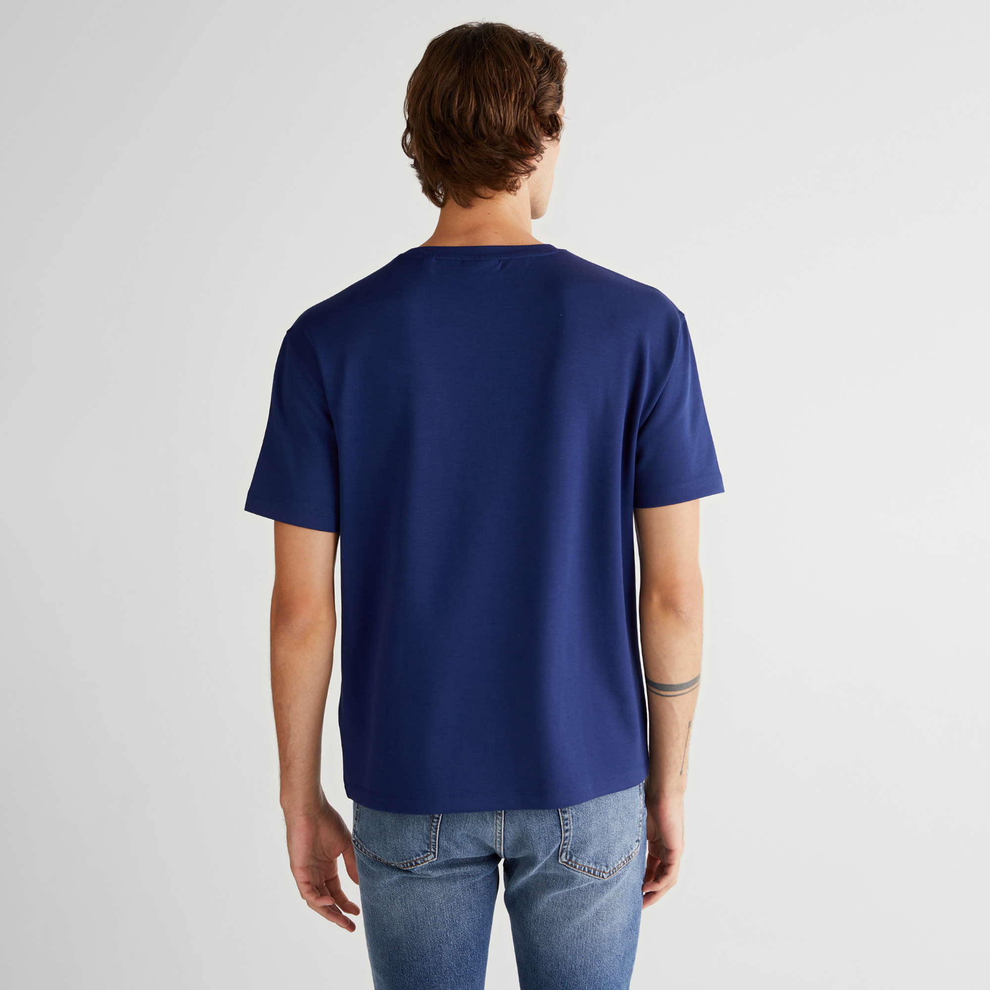 GANT Erkek Mavi Relaxed Fit T-Shirt