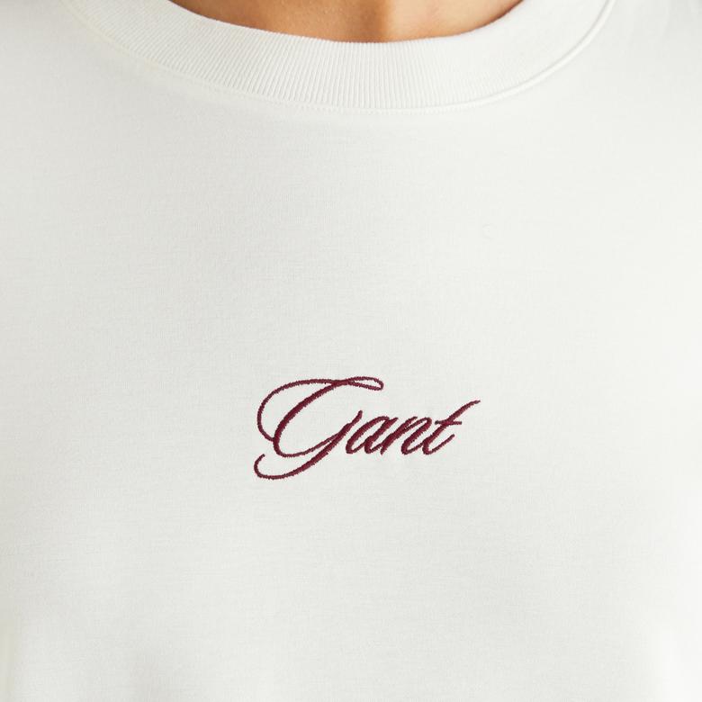 GANT Kadın Krem Relaxed Fit T-Shirt