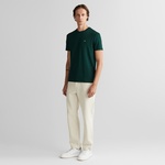 GANT Erkek Yeşil Relaxed Fit Bisiklet Yaka T-Shirt