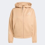 adidas W Z.N.E. Full Zip Hoodie Kadın Kahverengi Eşofman Üstü