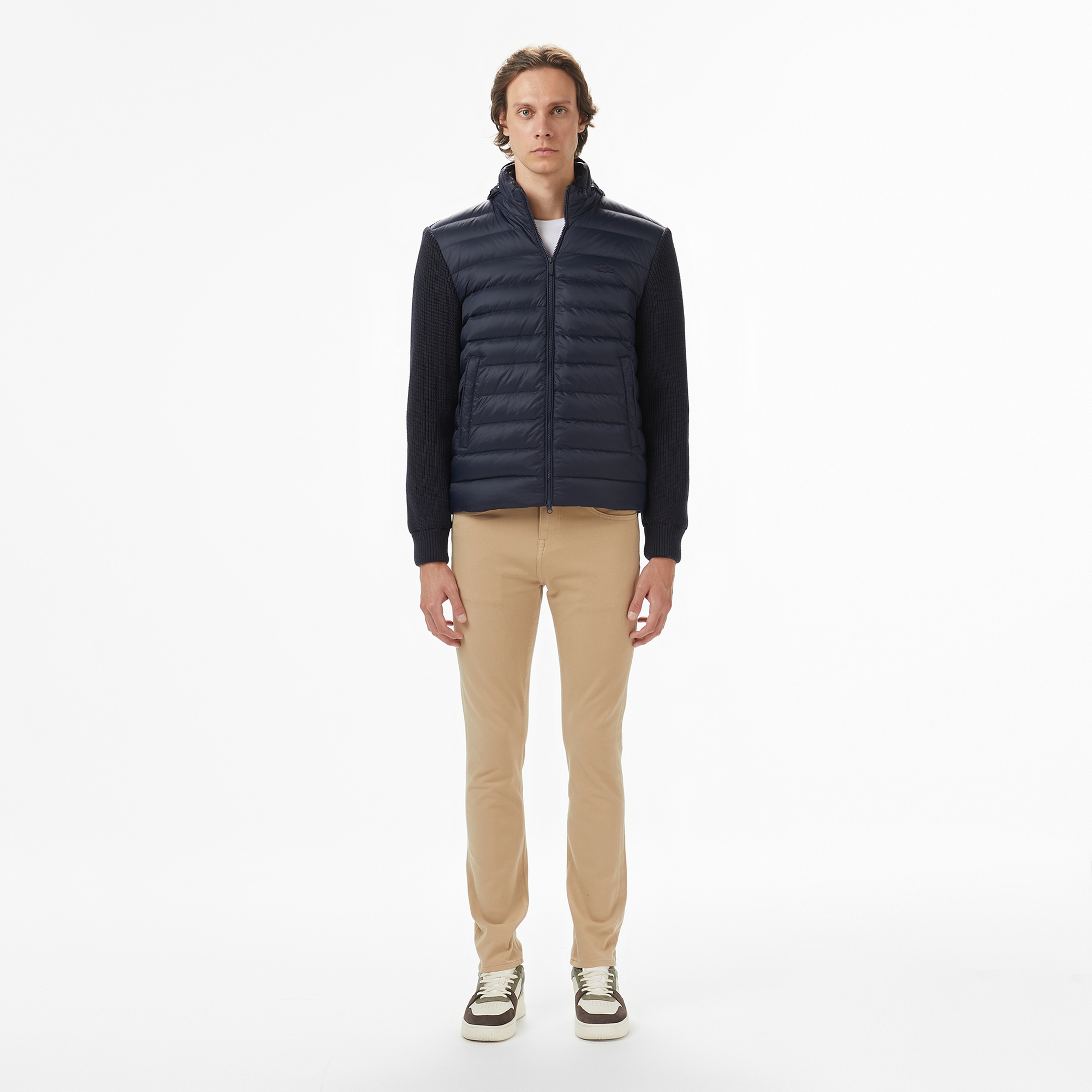 Erkek Regular Fit Kapüşonlu Lacivert Mont