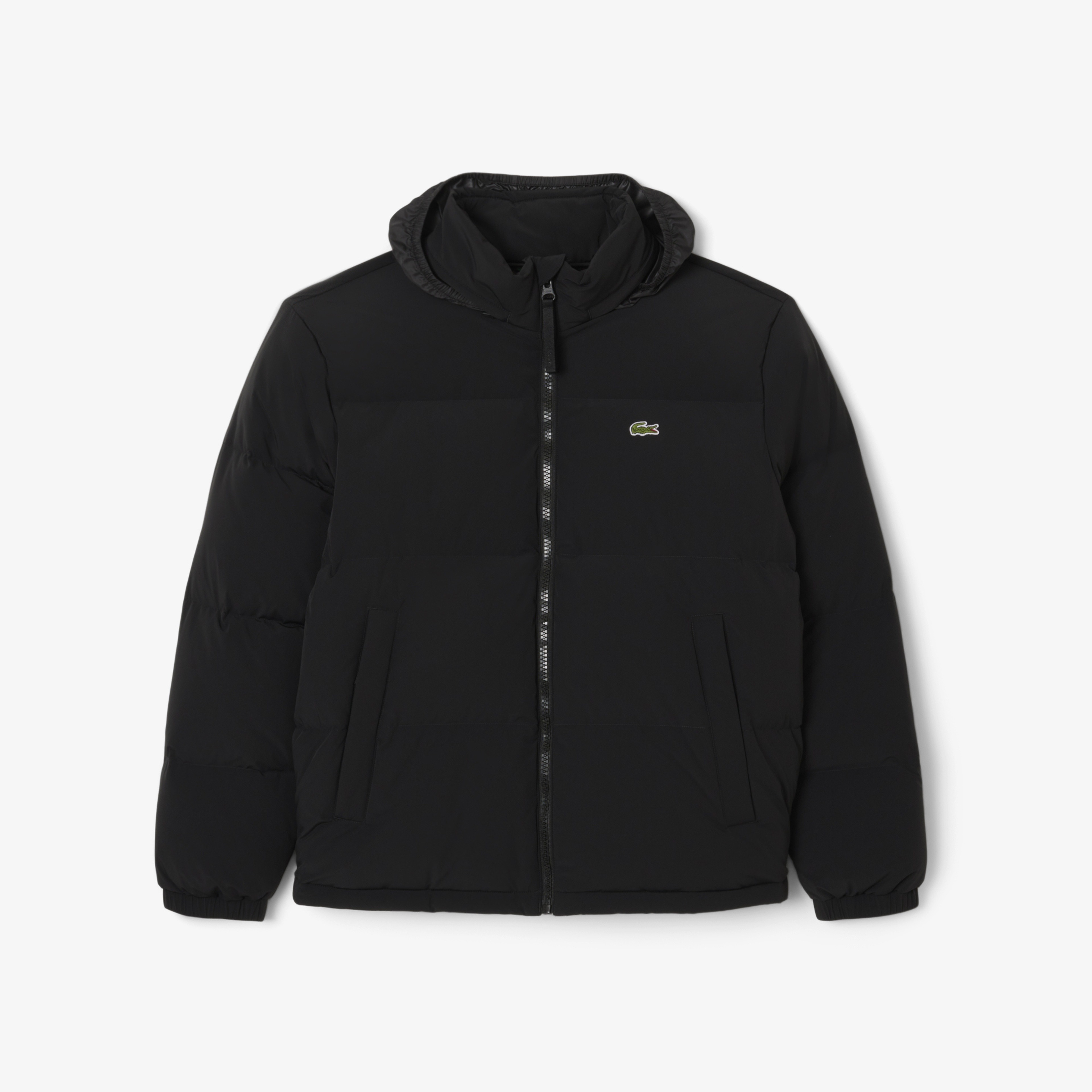 Erkek Relaxed Fit Kapüşonlu Siyah Mont