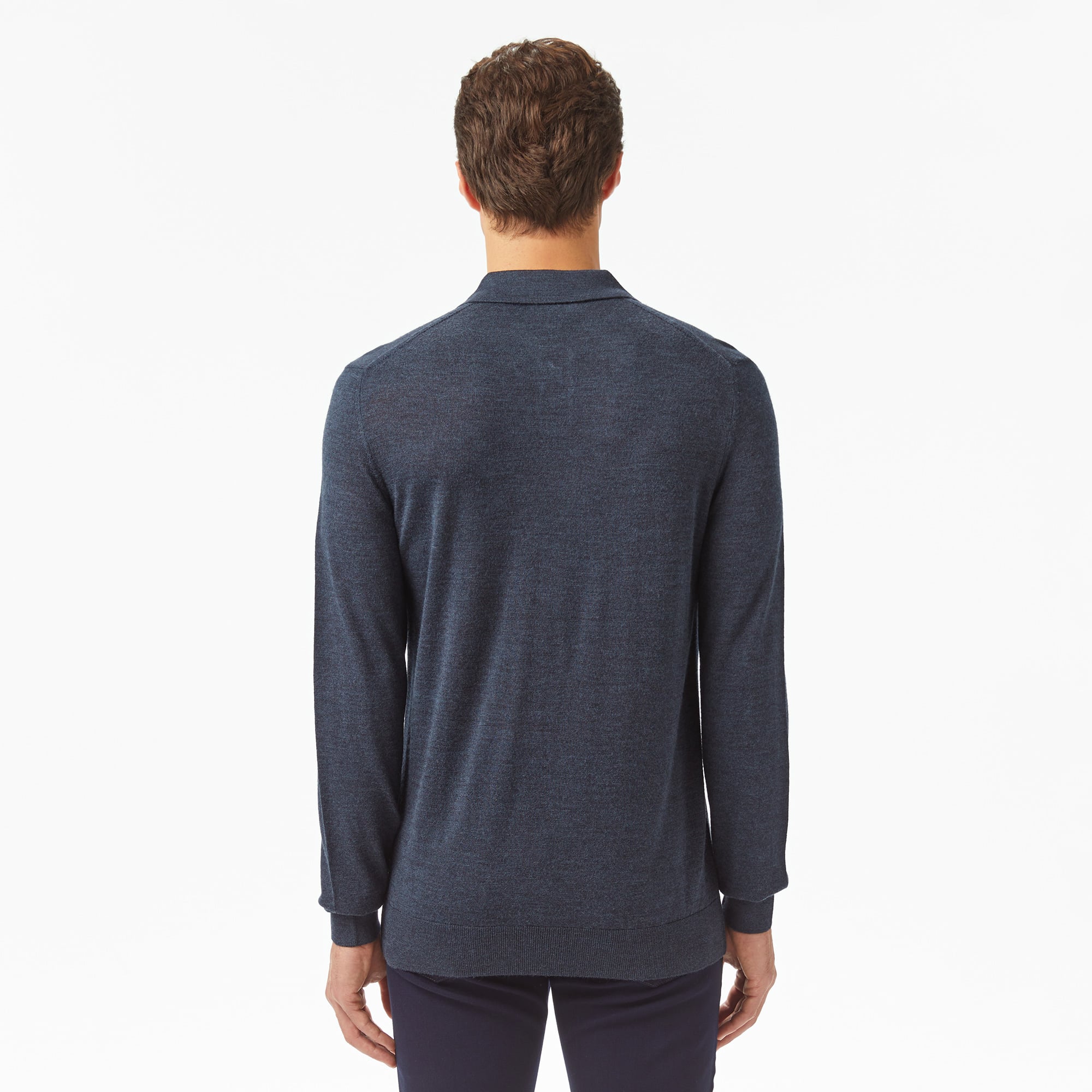 Erkek Classic Fit Polo Yaka Lacivert Kazak