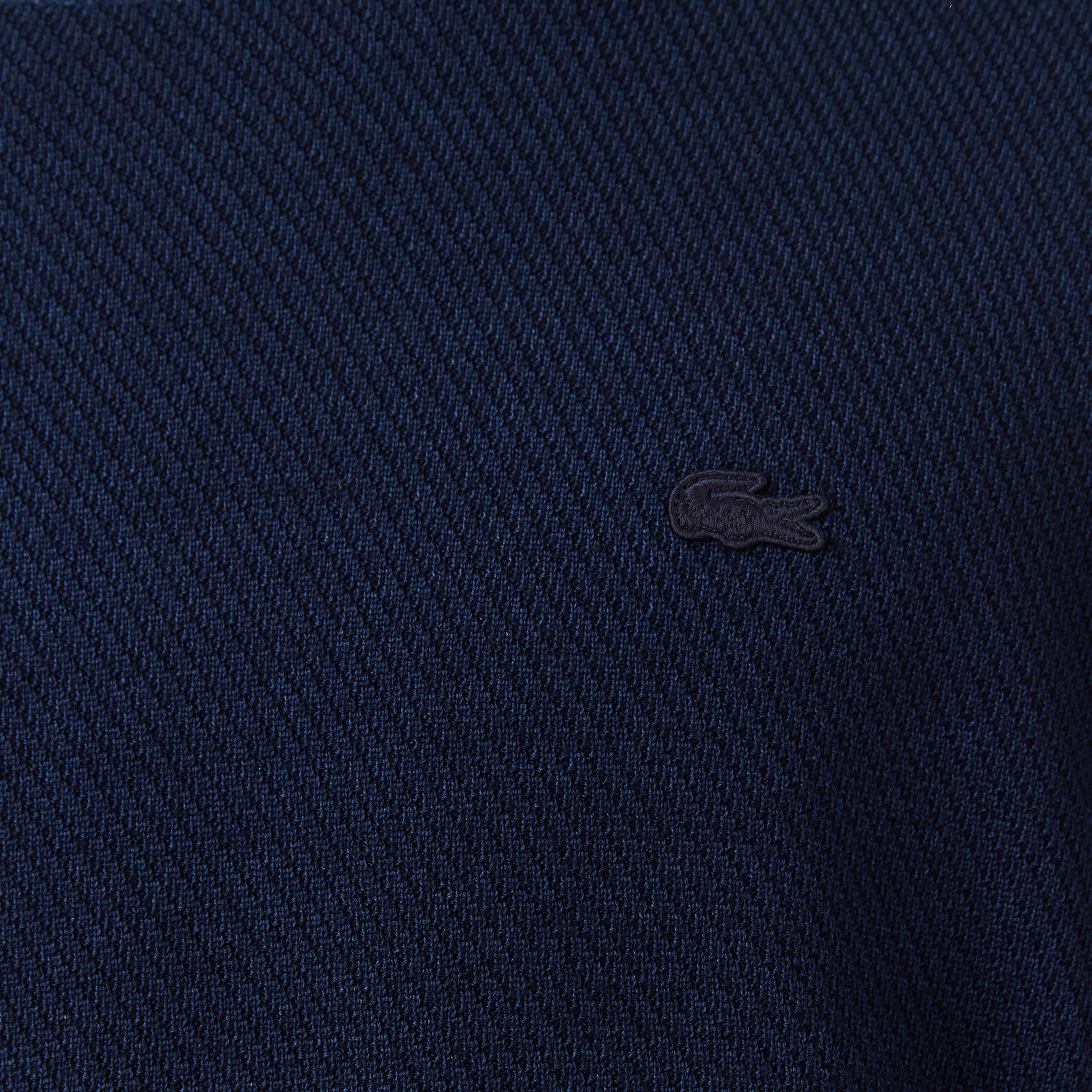 Erkek Classic Fit Bisiklet Yaka Yün Lacivert Kazak