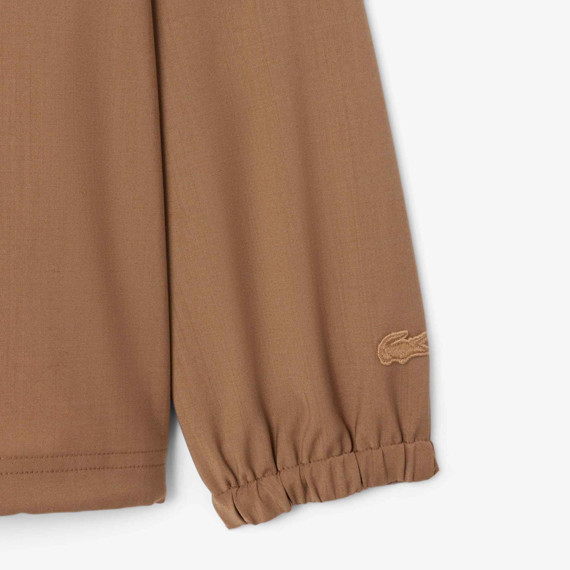 Kadın Oversize Fit Yarım Fermuarlı Kahverengi Ceket