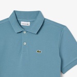 Lacoste Pique Printed Çocuk Mavi Polo