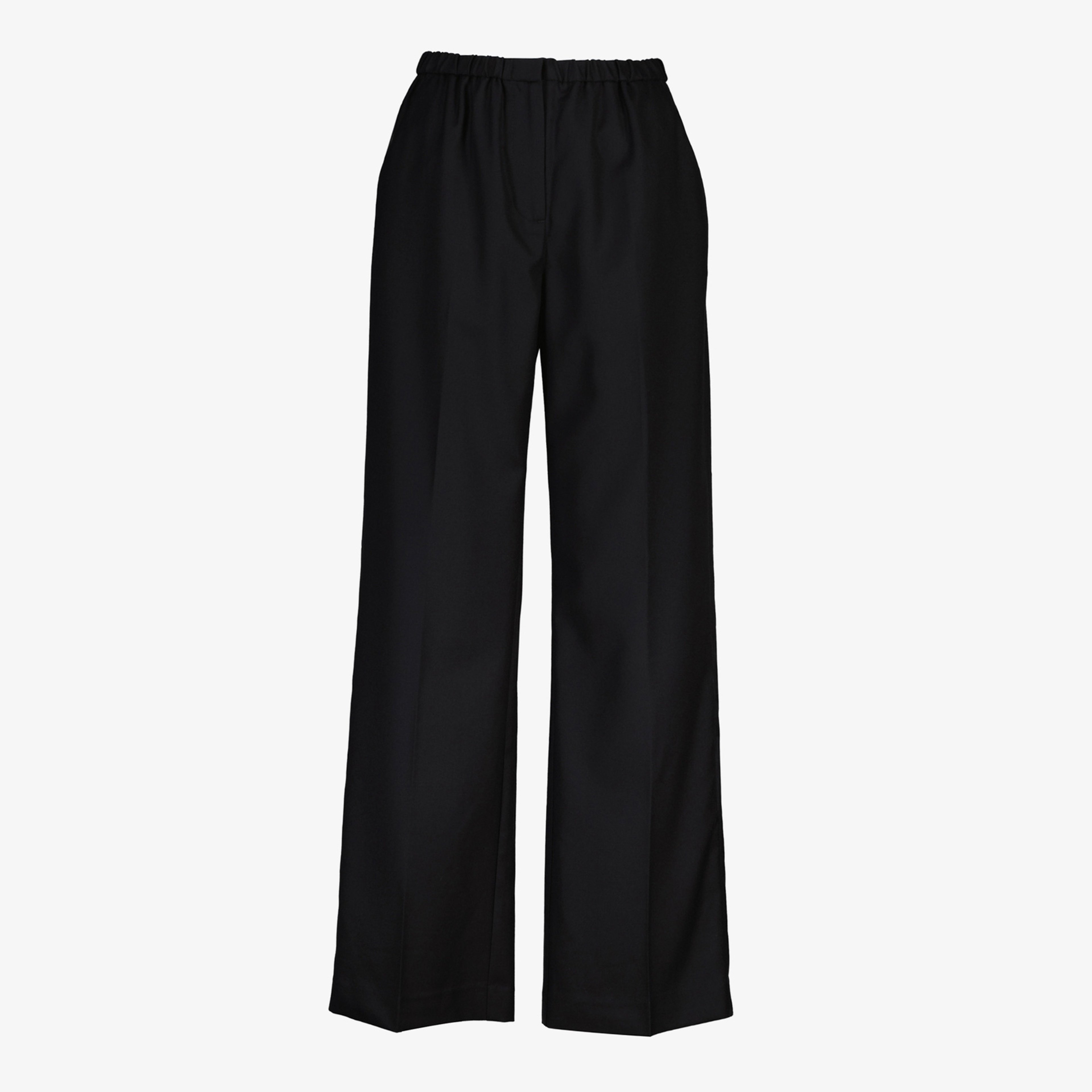 GANT Kadın Siyah Relaxed Fit Yün Pantolon