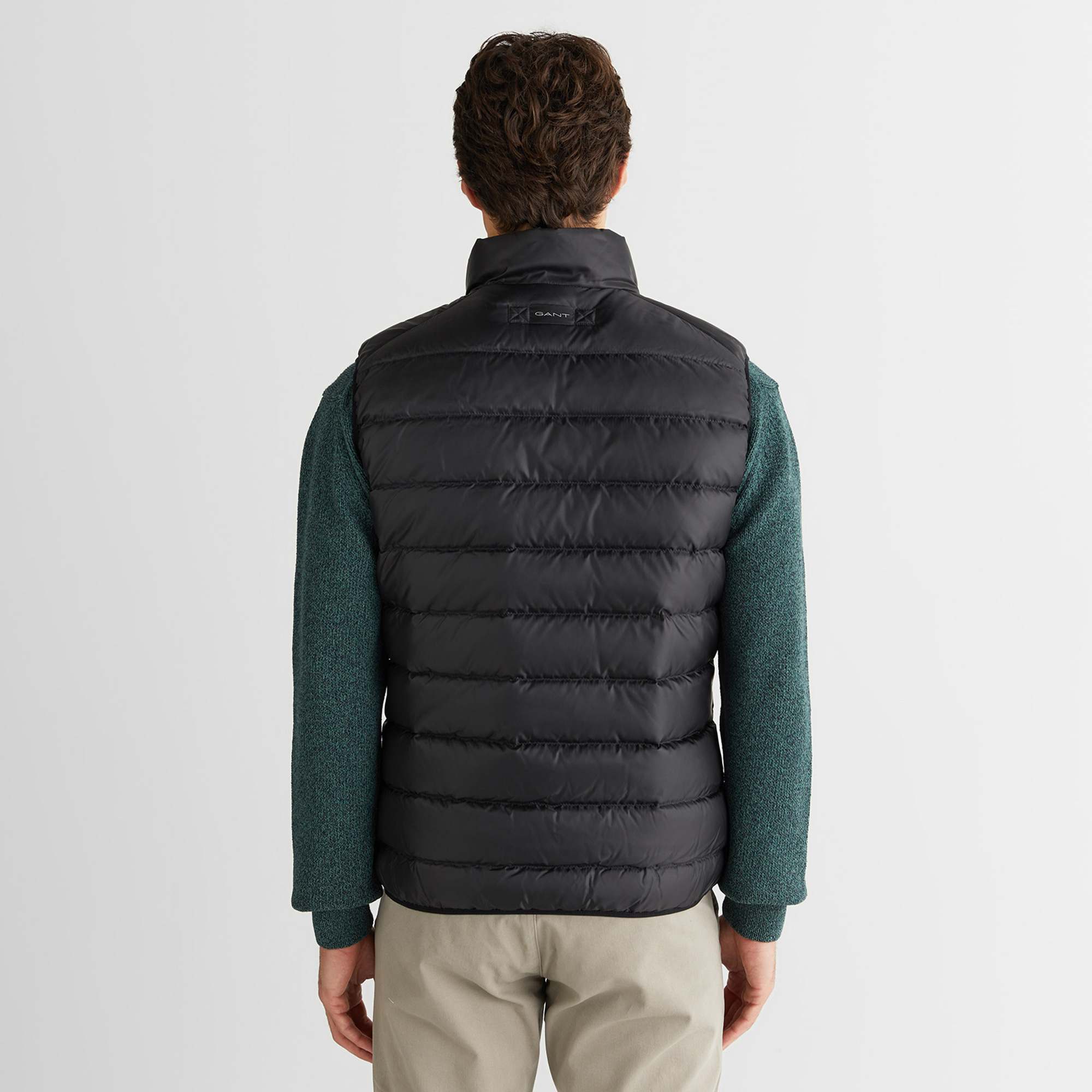 GANT Erkek Siyah Regular Fit Dik Yaka Kaz Tüyü Yelek