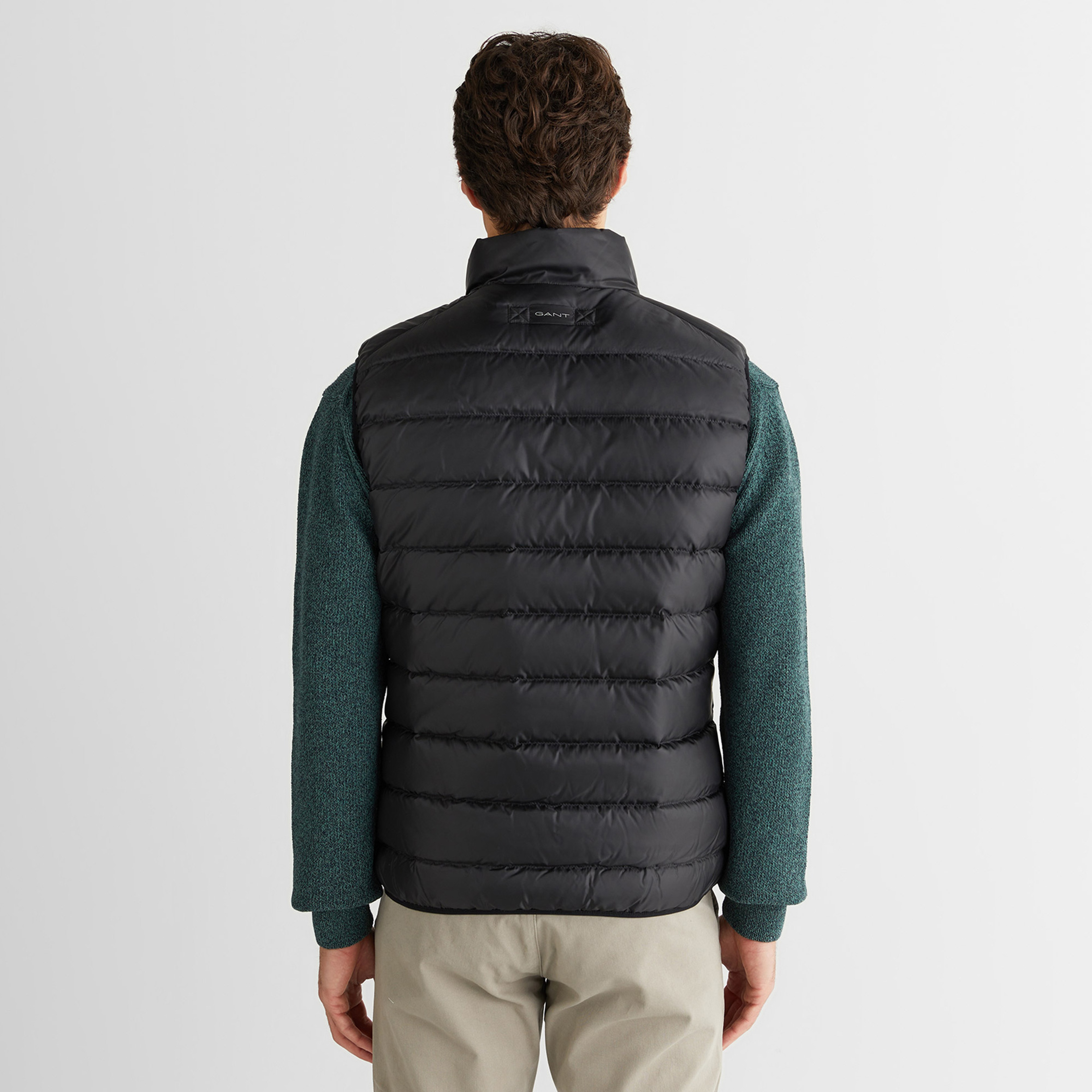 GANT Erkek Siyah Regular Fit Dik Yaka Kaz Tüyü Yelek