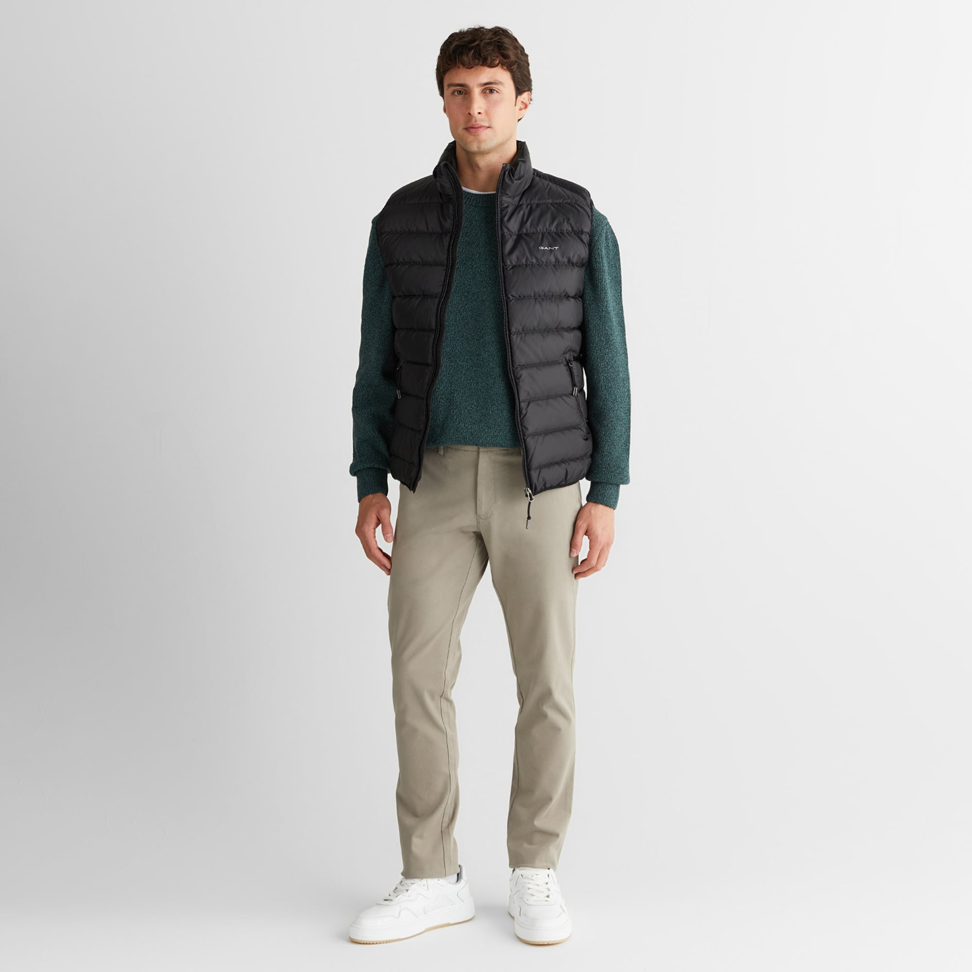 GANT Erkek Siyah Regular Fit Dik Yaka Kaz Tüyü Yelek