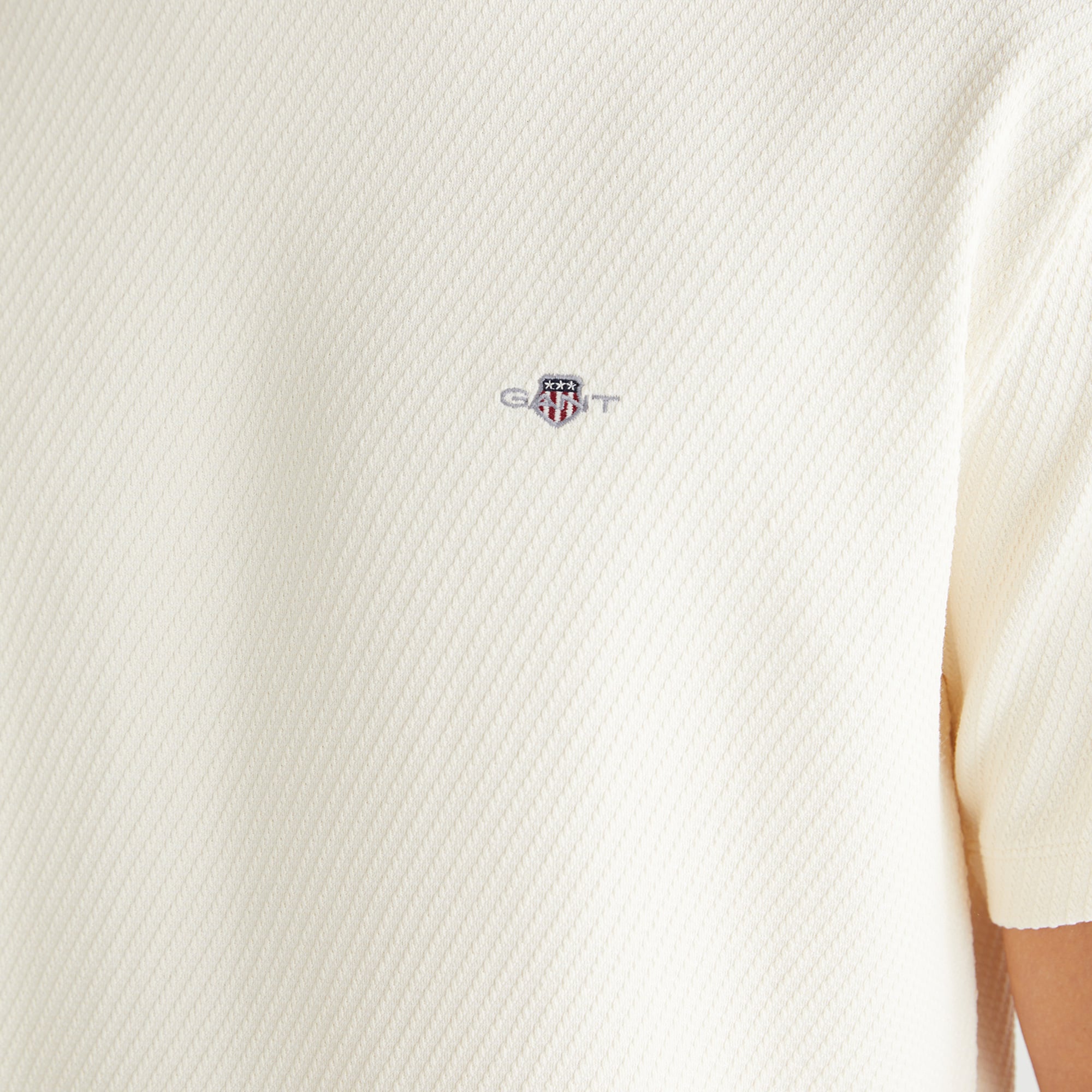 GANT Erkek Krem Relaxed Fit T-Shirt