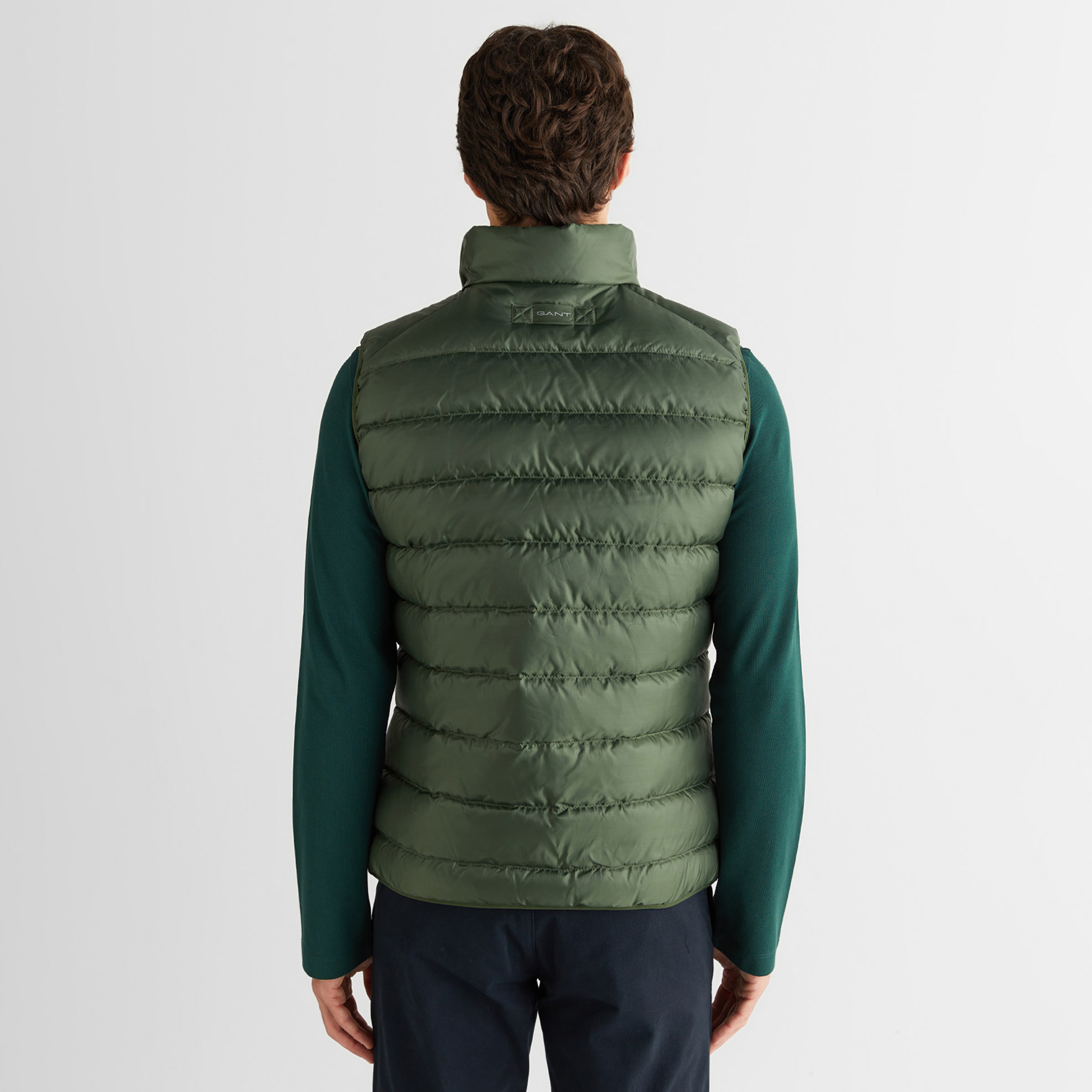 GANT Erkek Yeşil Regular Fit Dik Yaka Kaz Tüyü Yelek