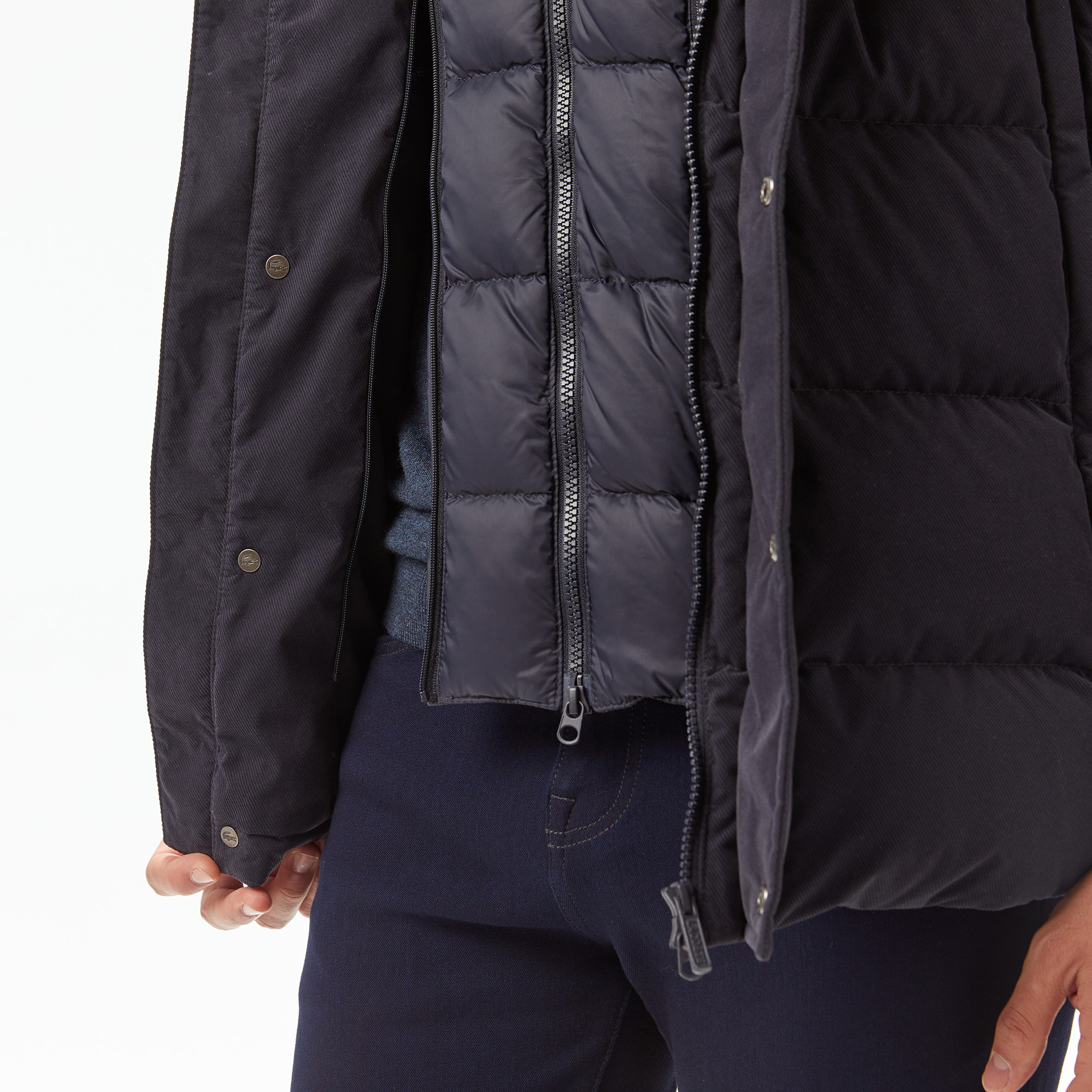 Lacoste Erkek Kapüşonlu Lacivert Yelek