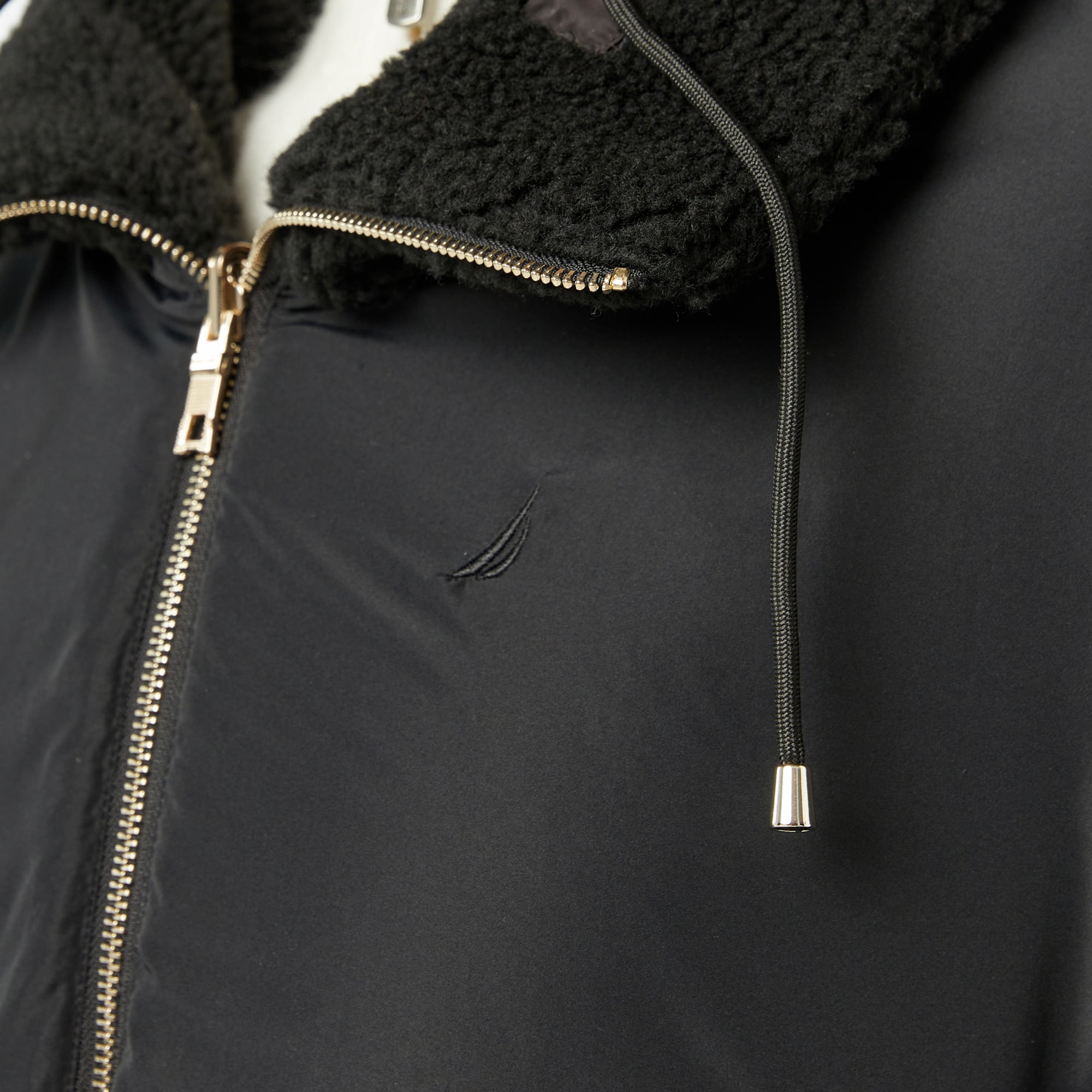 Nautica Kadın Siyah Regular Fit Çift Taraflı Mont