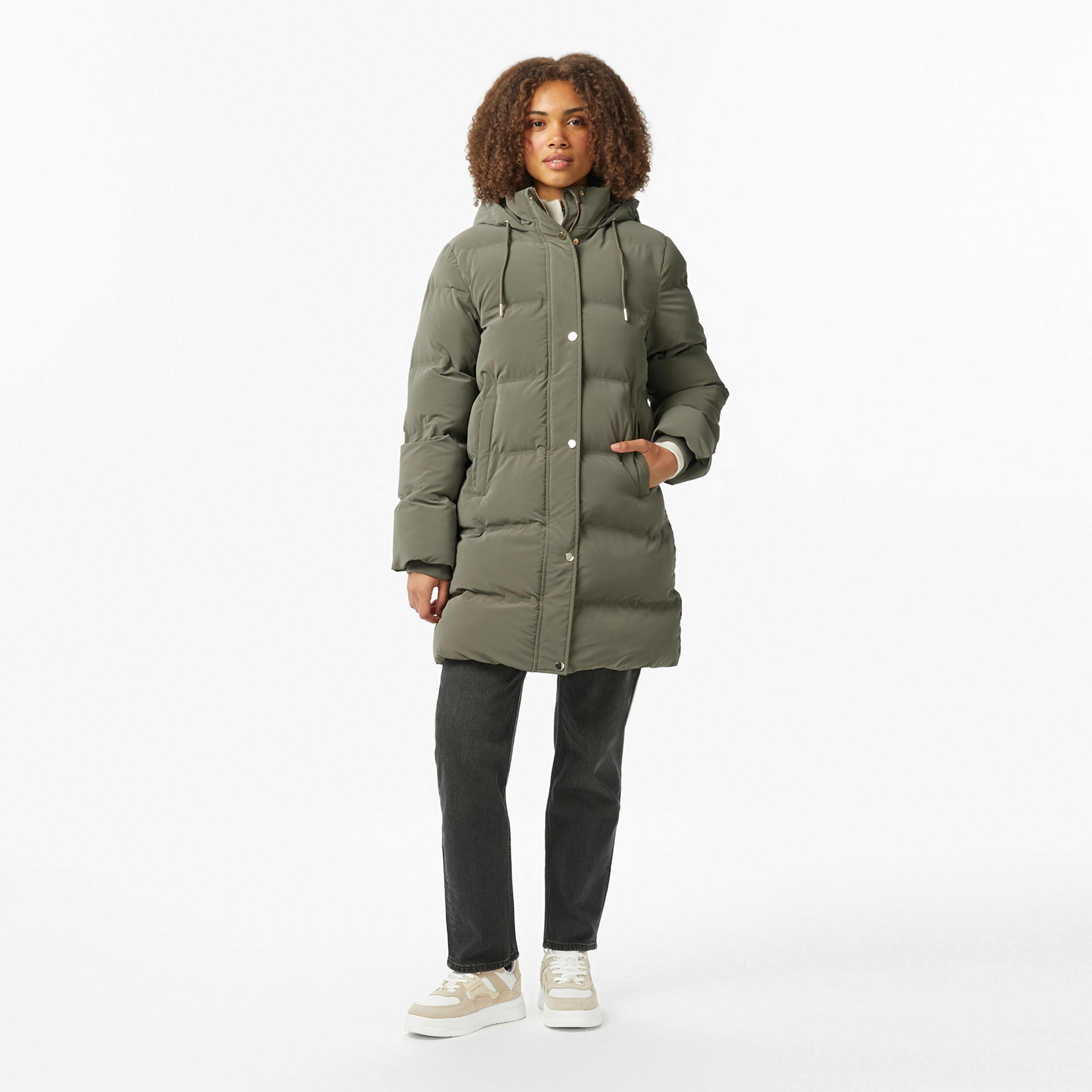 Nautica Kadın Yeşil Regular Fit Mont