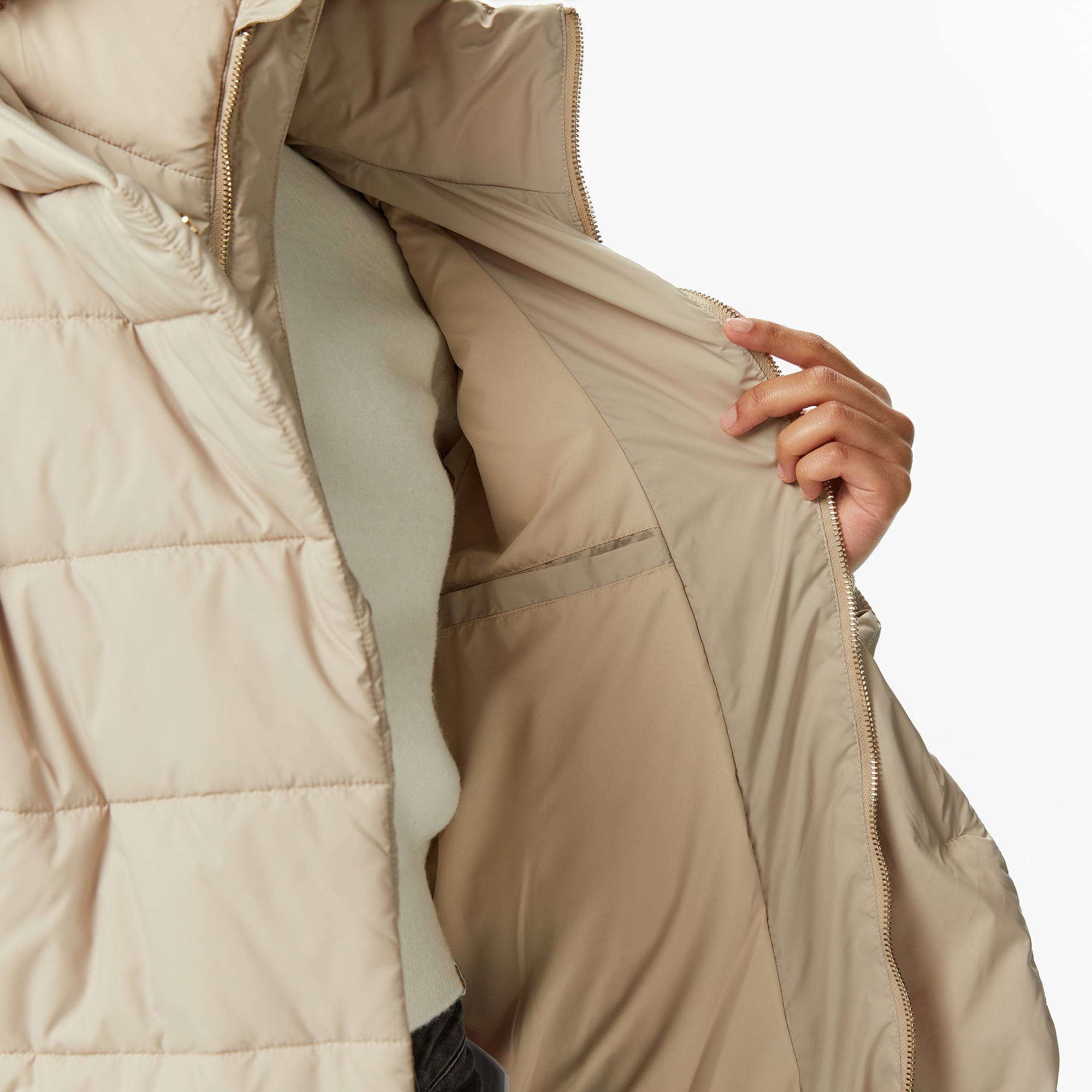 Nautica Kadın Bej Regular Fit Mont