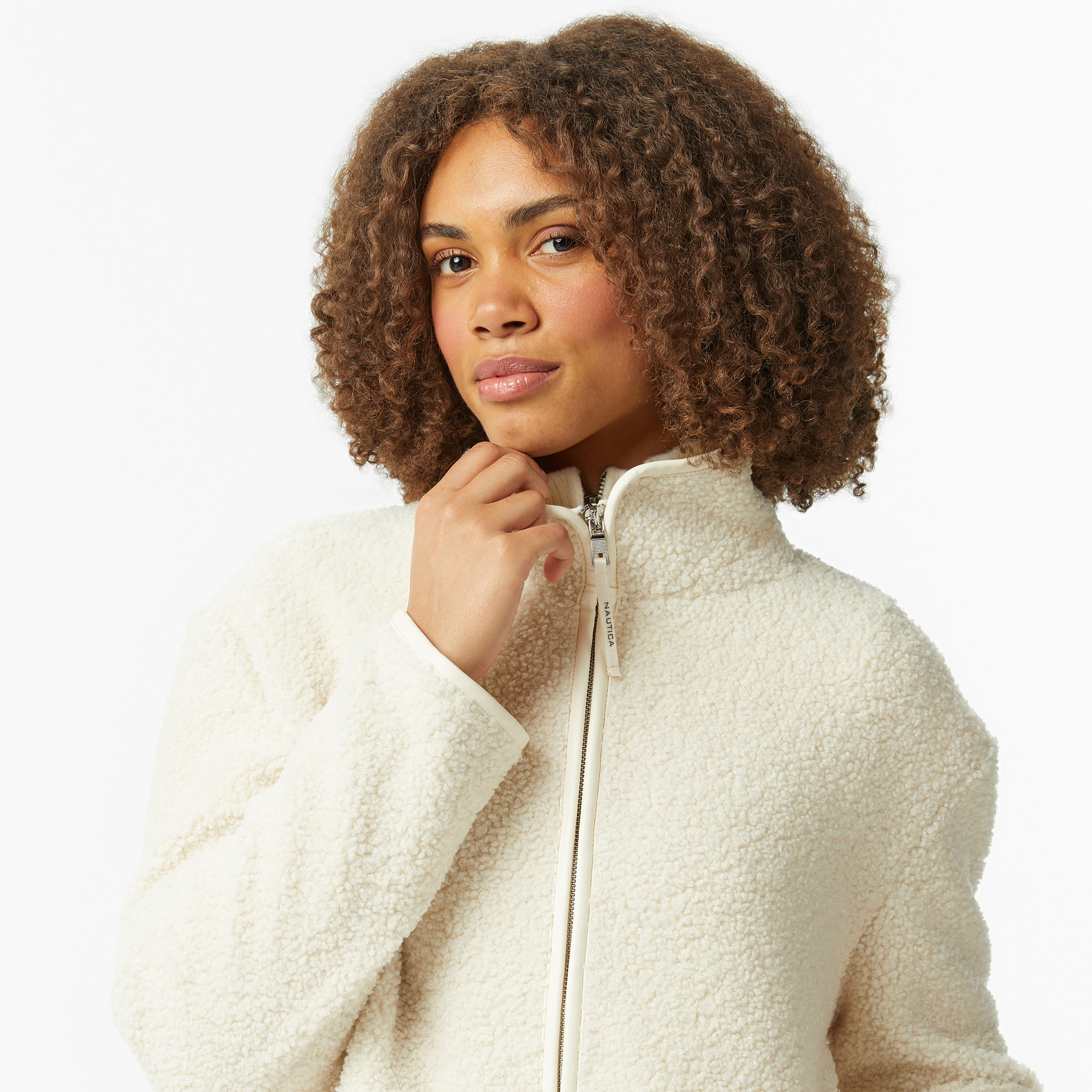 Nautica Kadın Krem Oversize Sweatshirt